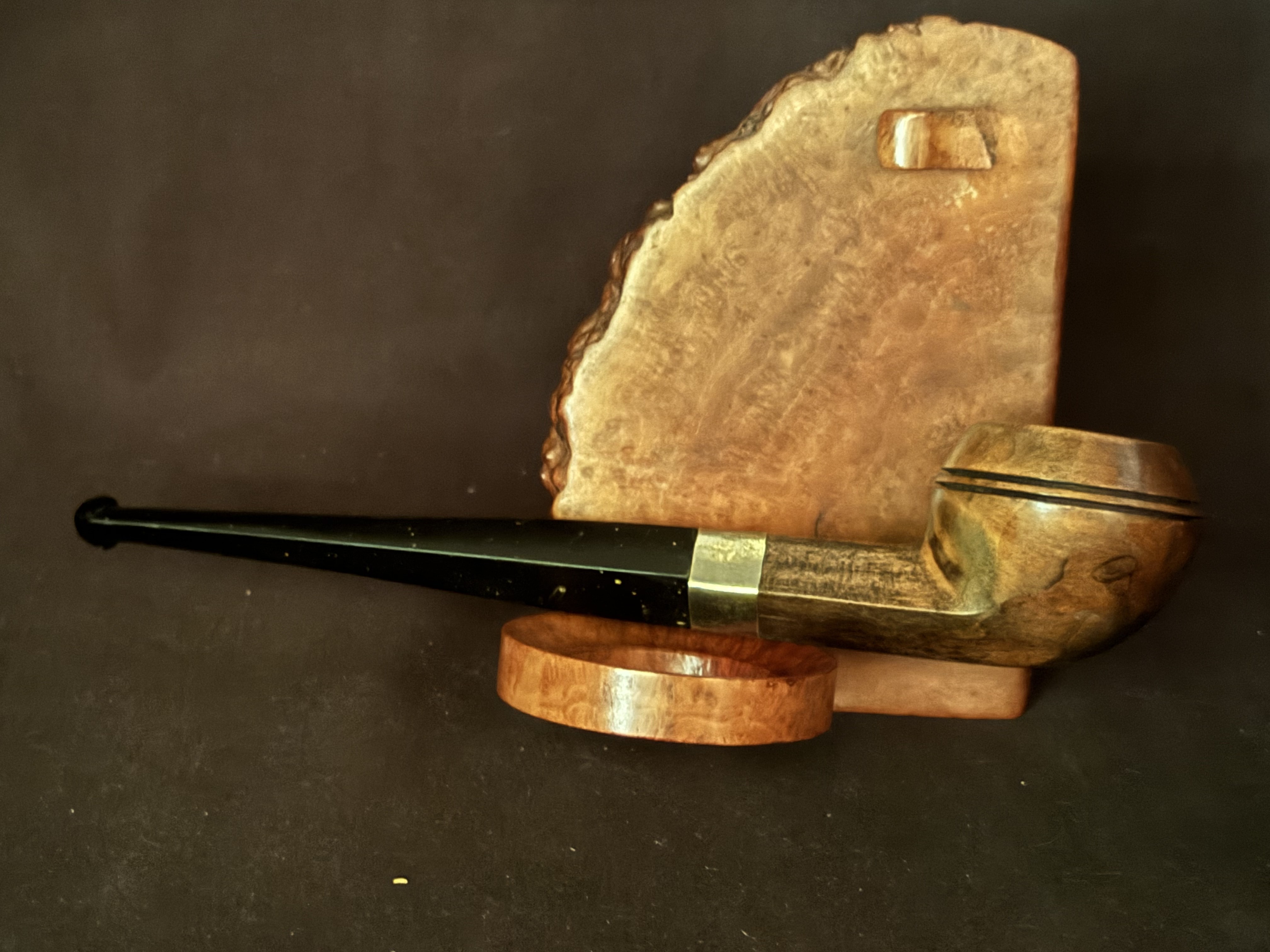 Unsigned Smooth Straight Small Bowl Estate Pipe - New Old Stock, Unsmoked, Vulcanite Diamond Taper Stem 4
