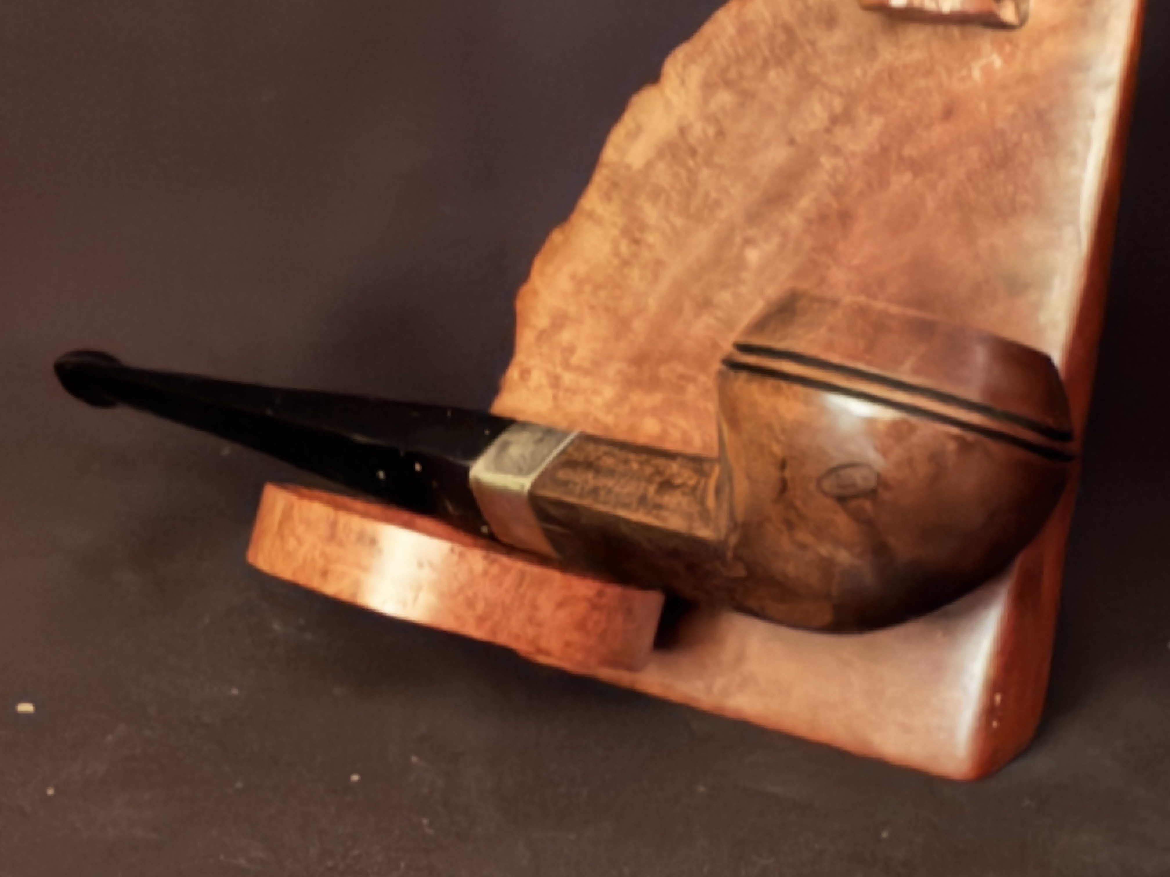 Unsigned Smooth Straight Small Bowl Estate Pipe - New Old Stock, Unsmoked, Vulcanite Diamond Taper Stem 9