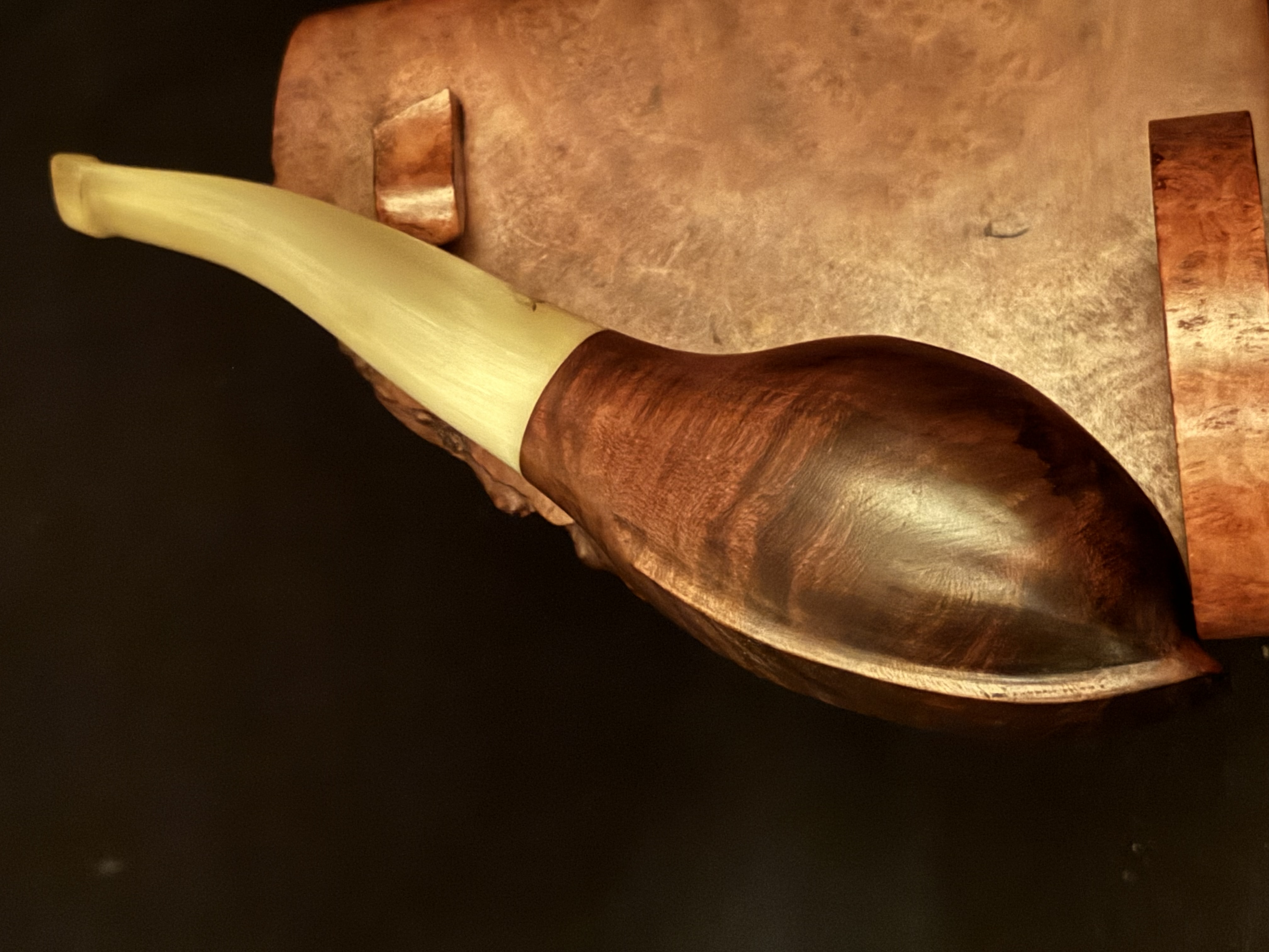 Bruyere Garantie Miniature Torpedo Smooth Briar Pipe, Bakelite Stem, Fishtail Bit, Unsmoked Estate Pipe 2
