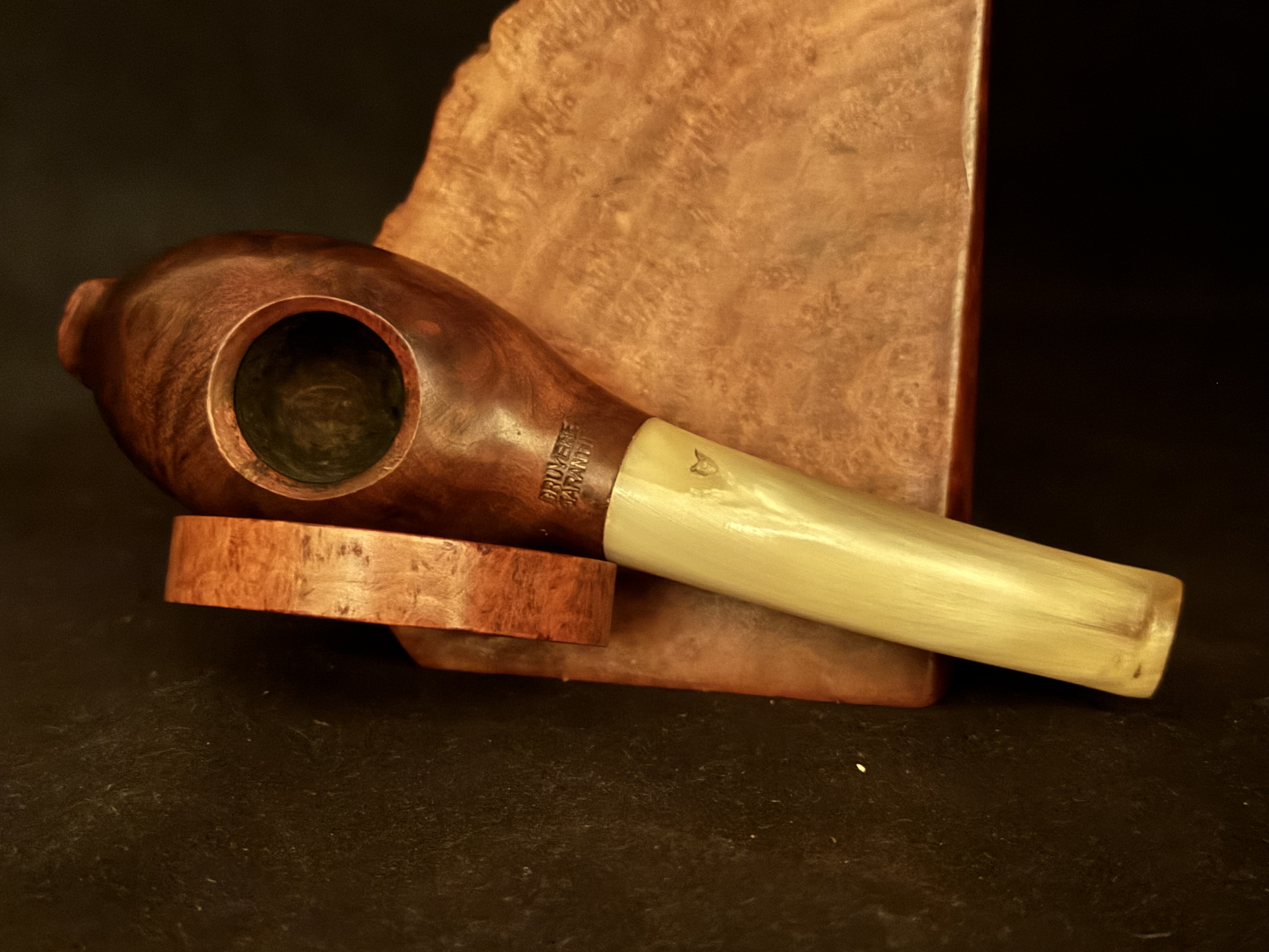 Bruyere Garantie Miniature Torpedo Smooth Briar Pipe, Bakelite Stem, Fishtail Bit, Unsmoked Estate Pipe 9