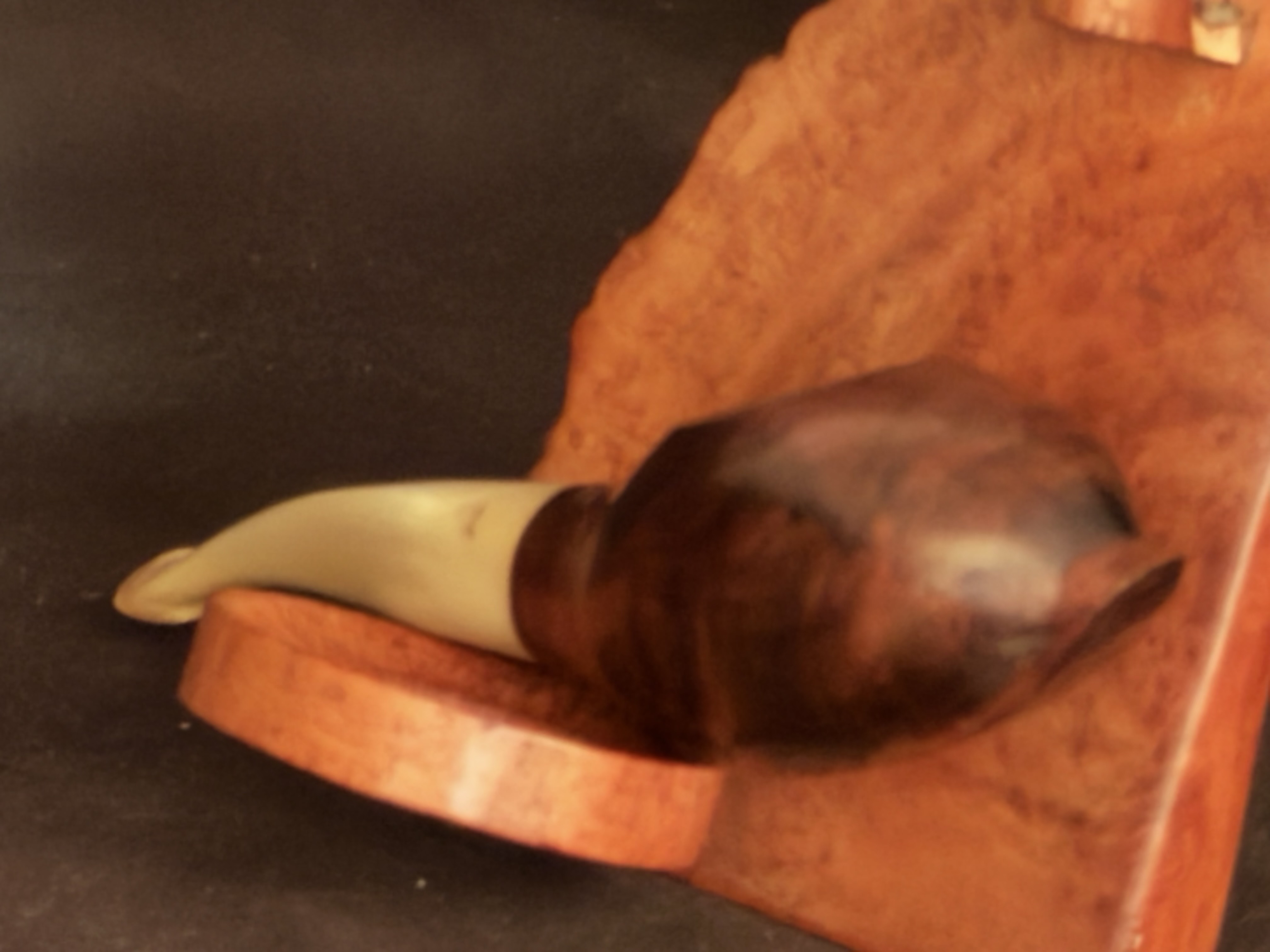 Bruyere Garantie Miniature Torpedo Smooth Briar Pipe, Bakelite Stem, Fishtail Bit, Unsmoked Estate Pipe 12