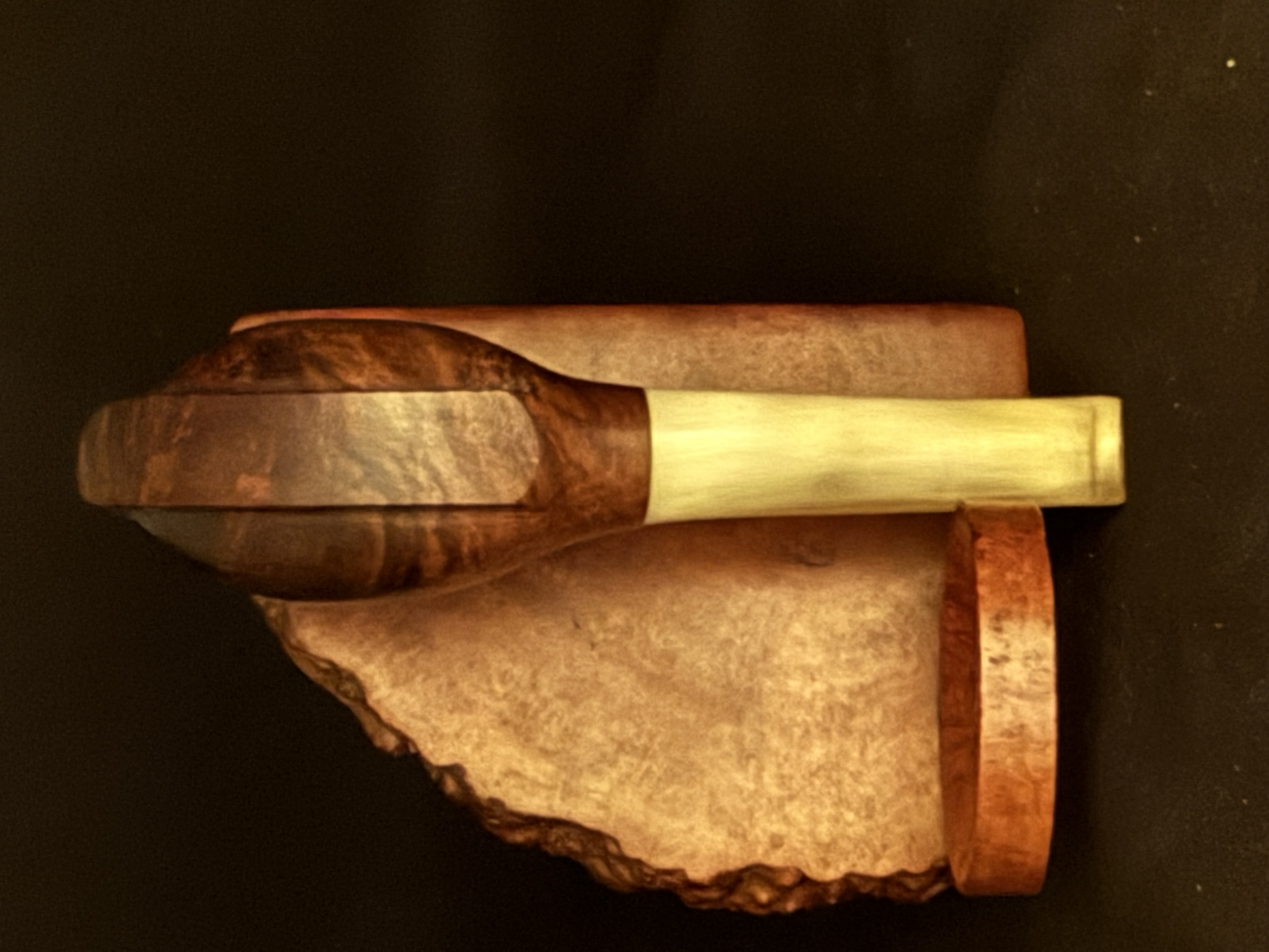 Bruyere Garantie Miniature Torpedo Smooth Briar Pipe, Bakelite Stem, Fishtail Bit, Unsmoked Estate Pipe 15