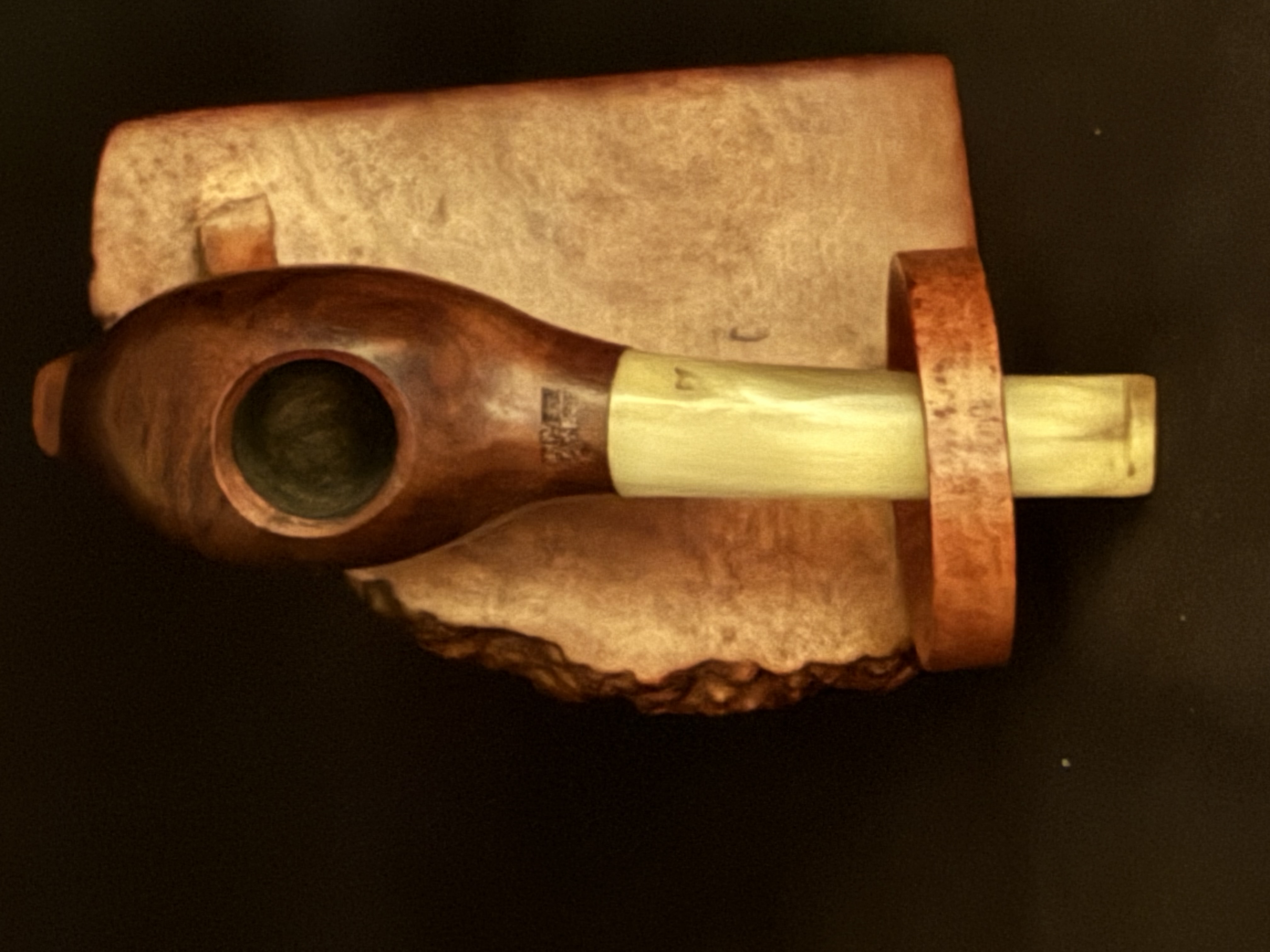 Bruyere Garantie Miniature Torpedo Smooth Briar Pipe, Bakelite Stem, Fishtail Bit, Unsmoked Estate Pipe 17