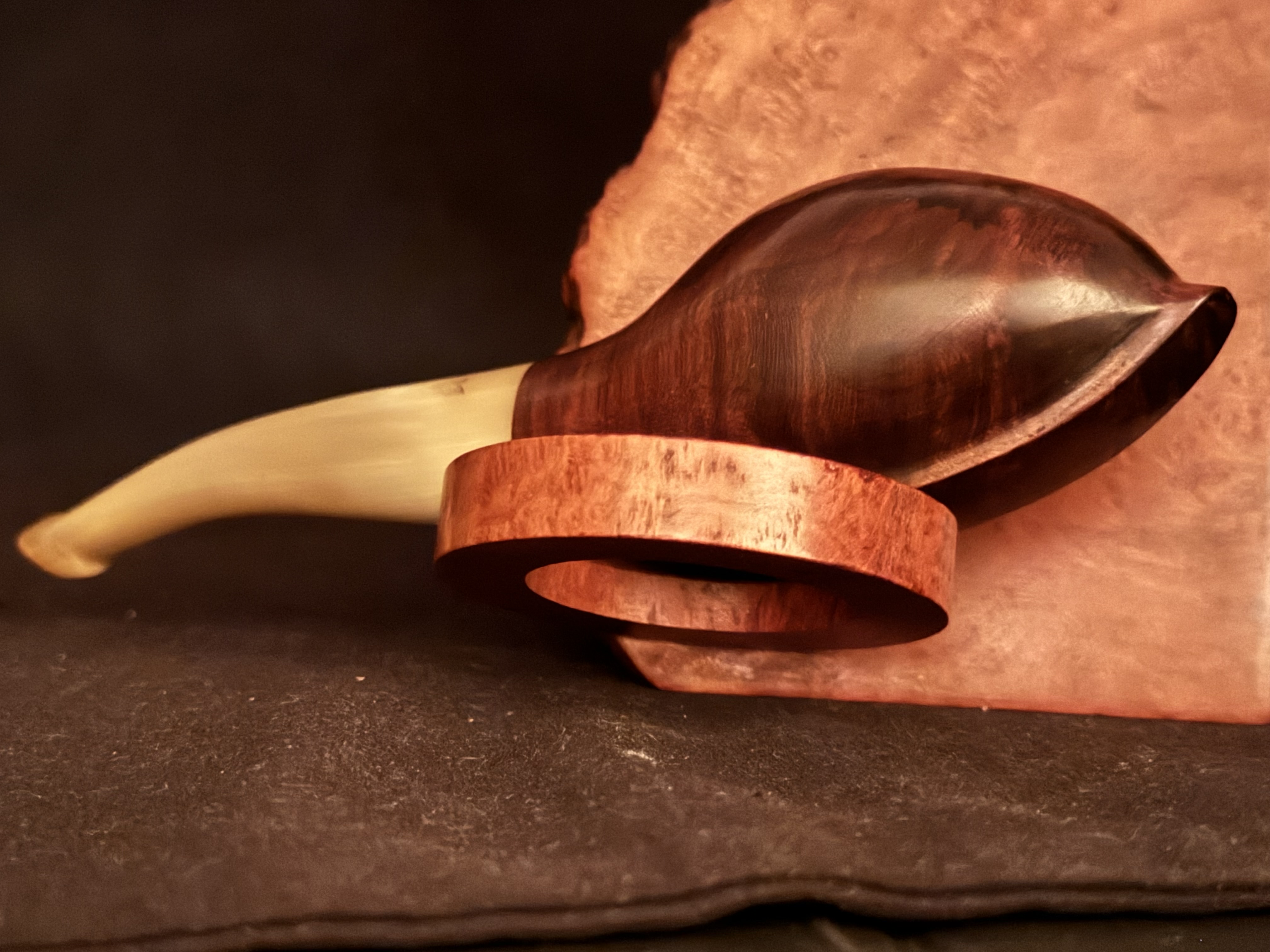 Bruyere Garantie Miniature Torpedo Smooth Briar Pipe, Bakelite Stem, Fishtail Bit, Unsmoked Estate Pipe 18