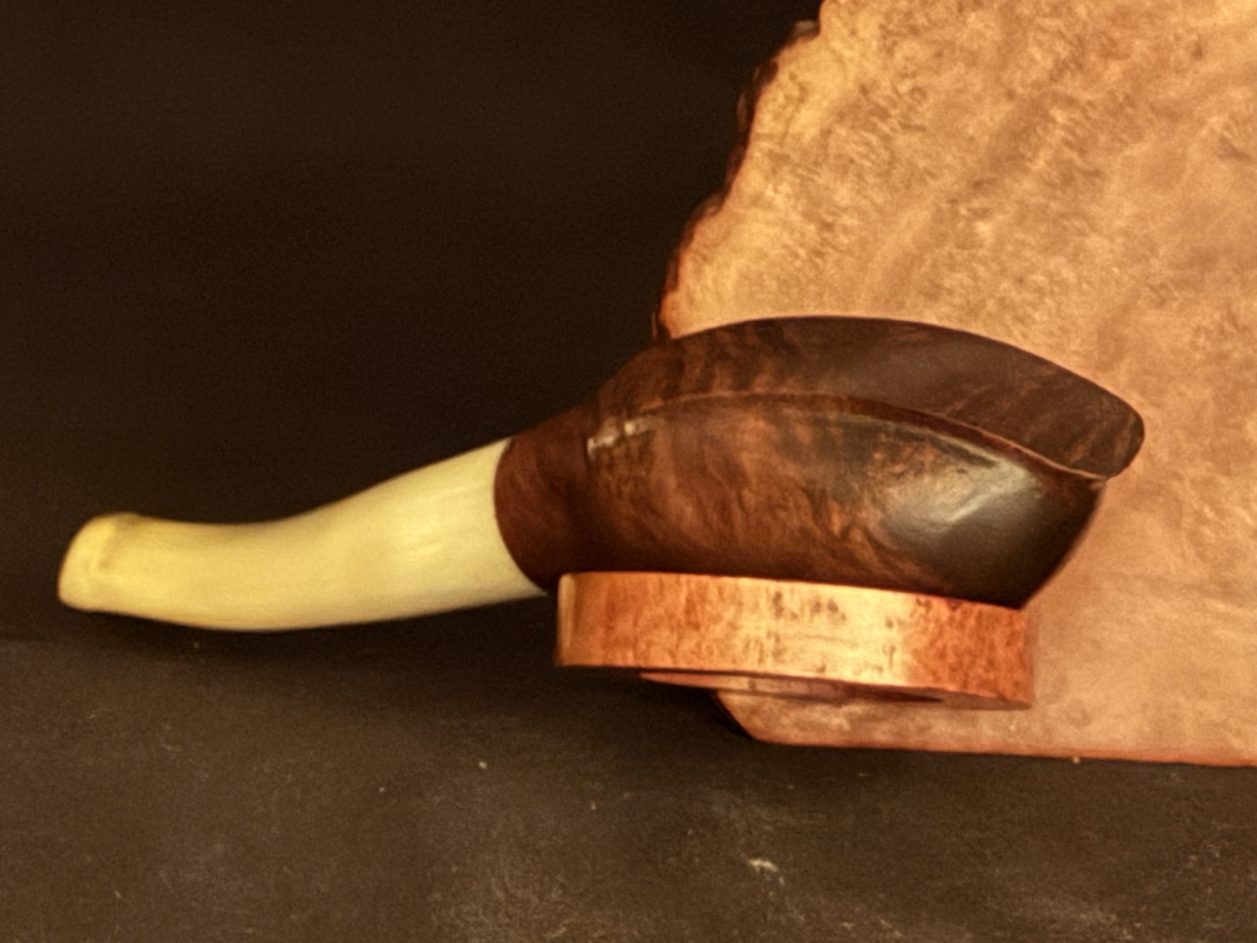 Bruyere Garantie Miniature Torpedo Smooth Briar Pipe, Bakelite Stem, Fishtail Bit, Unsmoked Estate Pipe 19