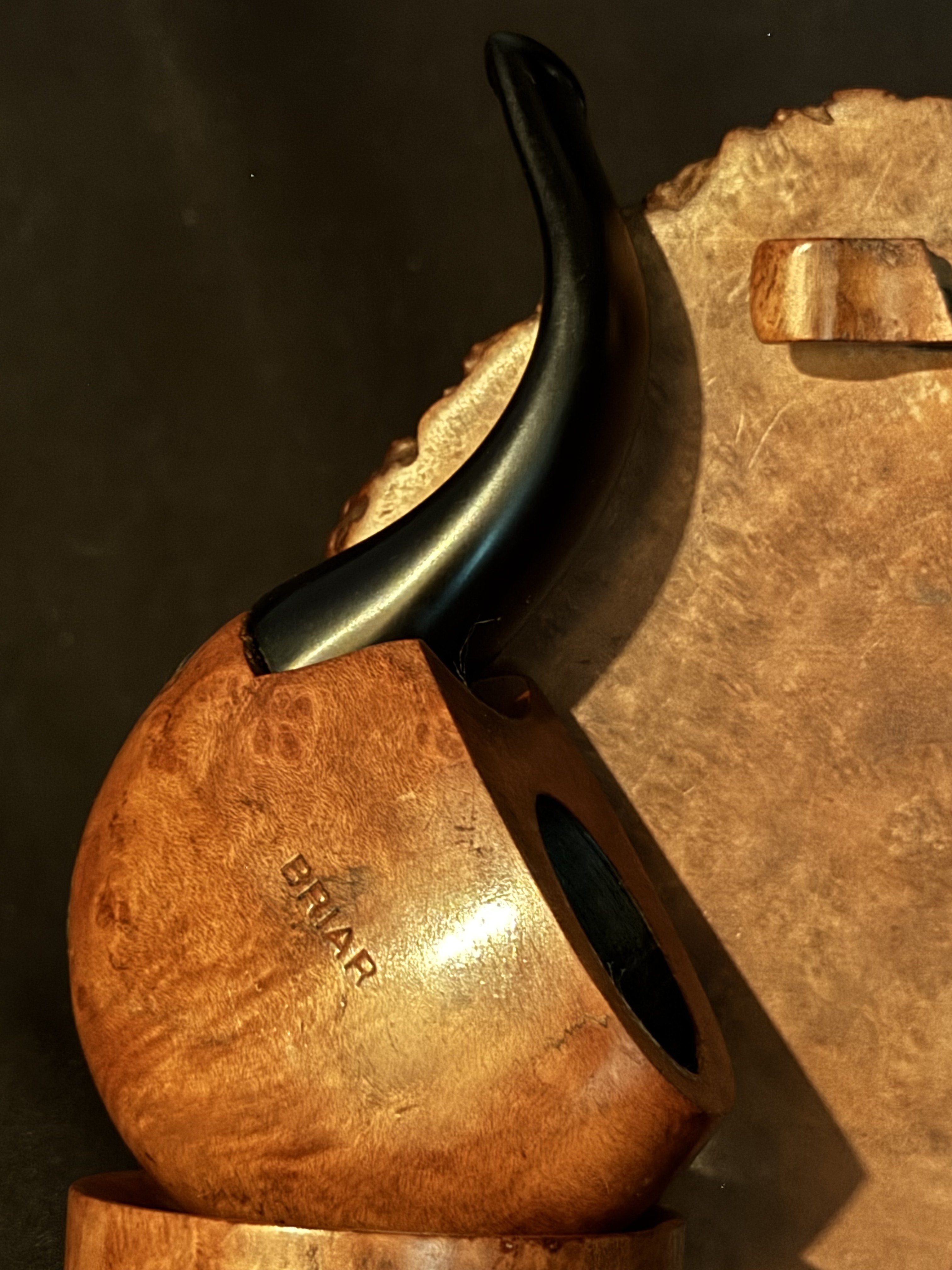 Folding Vest Pocket Pipe - Smooth Briar - Stamped Vest Pocket on One Side, Briar on Other - Mid-20th C. Estate Pipe 2