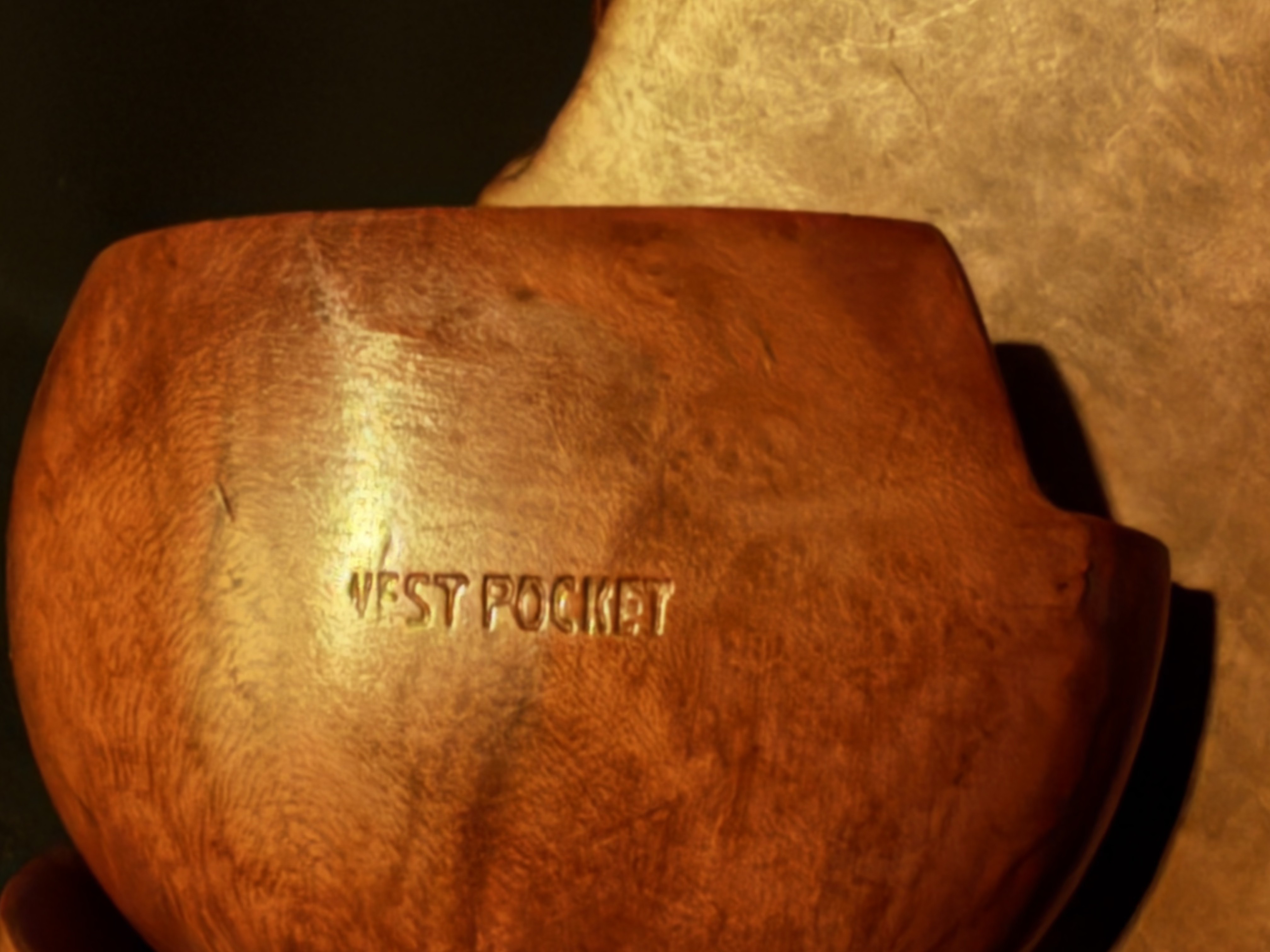Folding Vest Pocket Pipe - Smooth Briar - Stamped Vest Pocket on One Side, Briar on Other - Mid-20th C. Estate Pipe 8