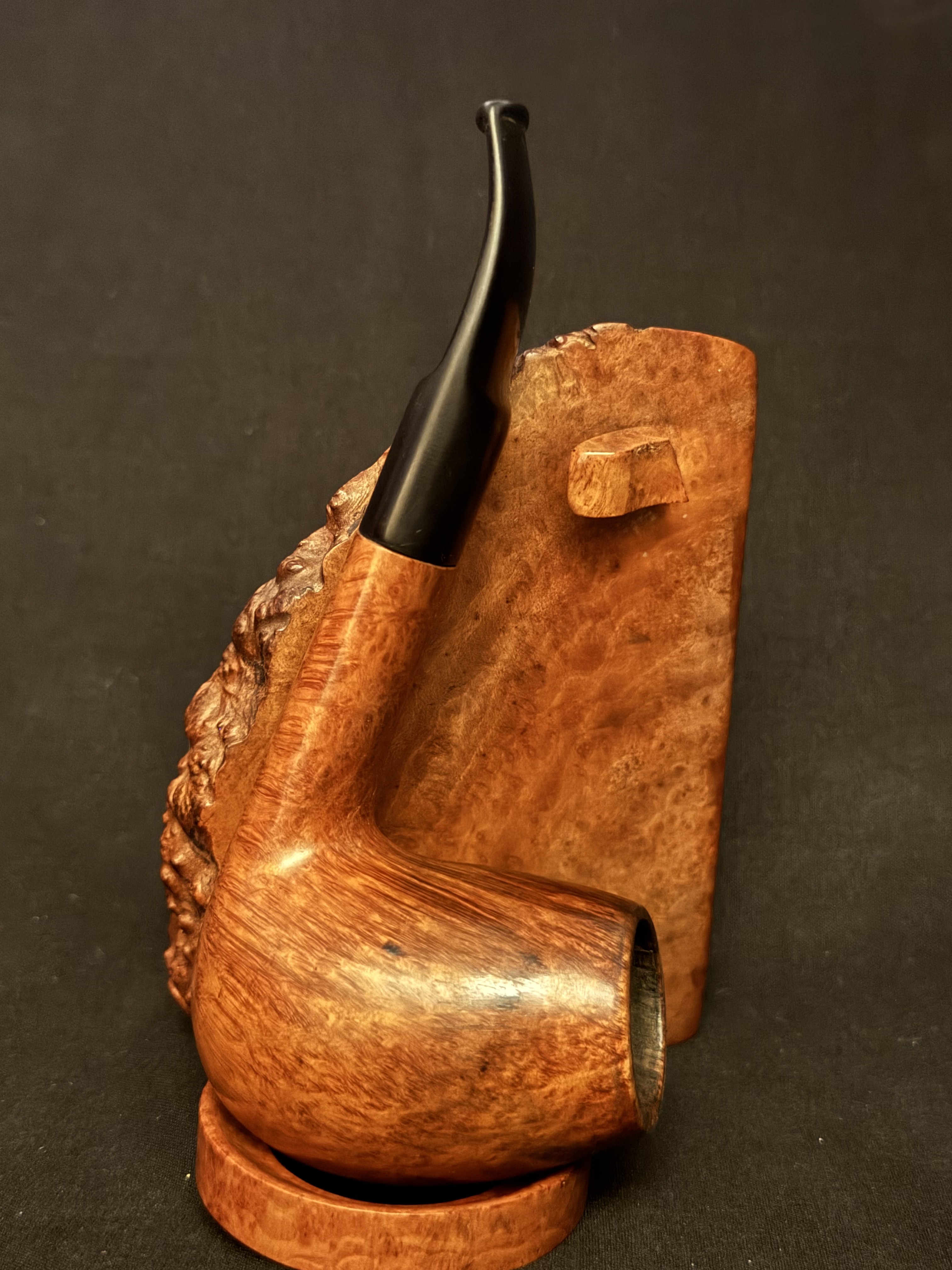 Soborg Smooth Bent Egg Vulcanite Saddle Stem Estate Pipe
