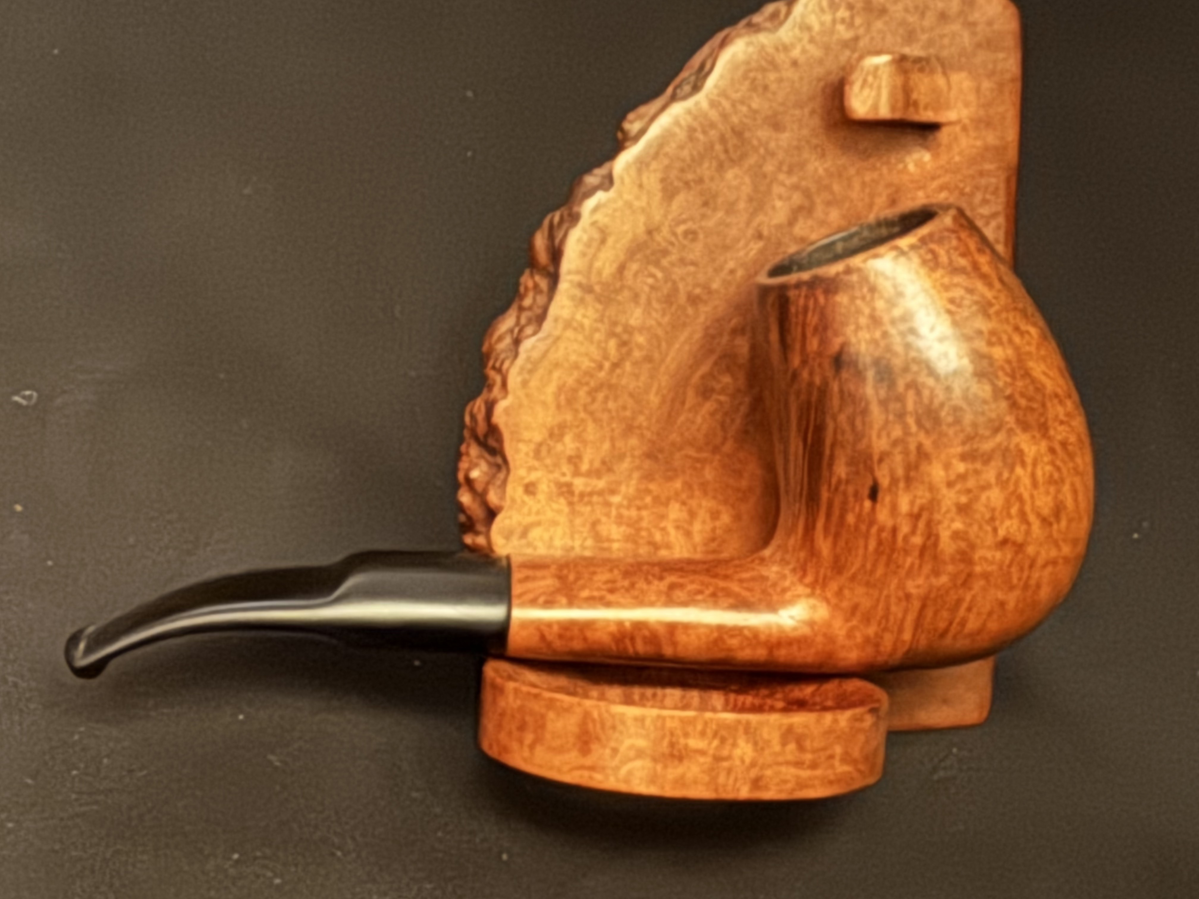 Soborg Smooth Bent Egg Vulcanite Saddle Stem Estate Pipe 2