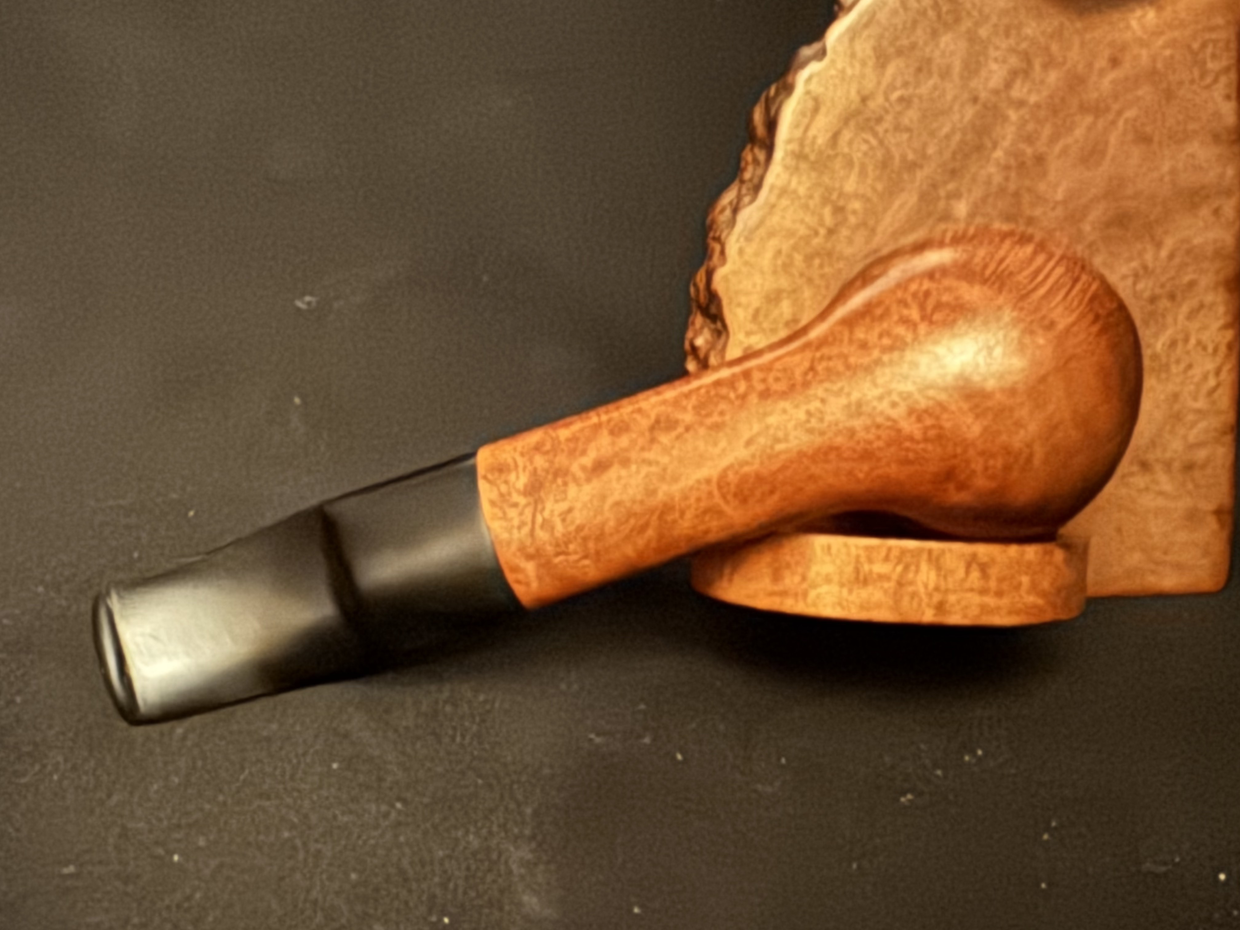 Soborg Smooth Bent Egg Vulcanite Saddle Stem Estate Pipe 3