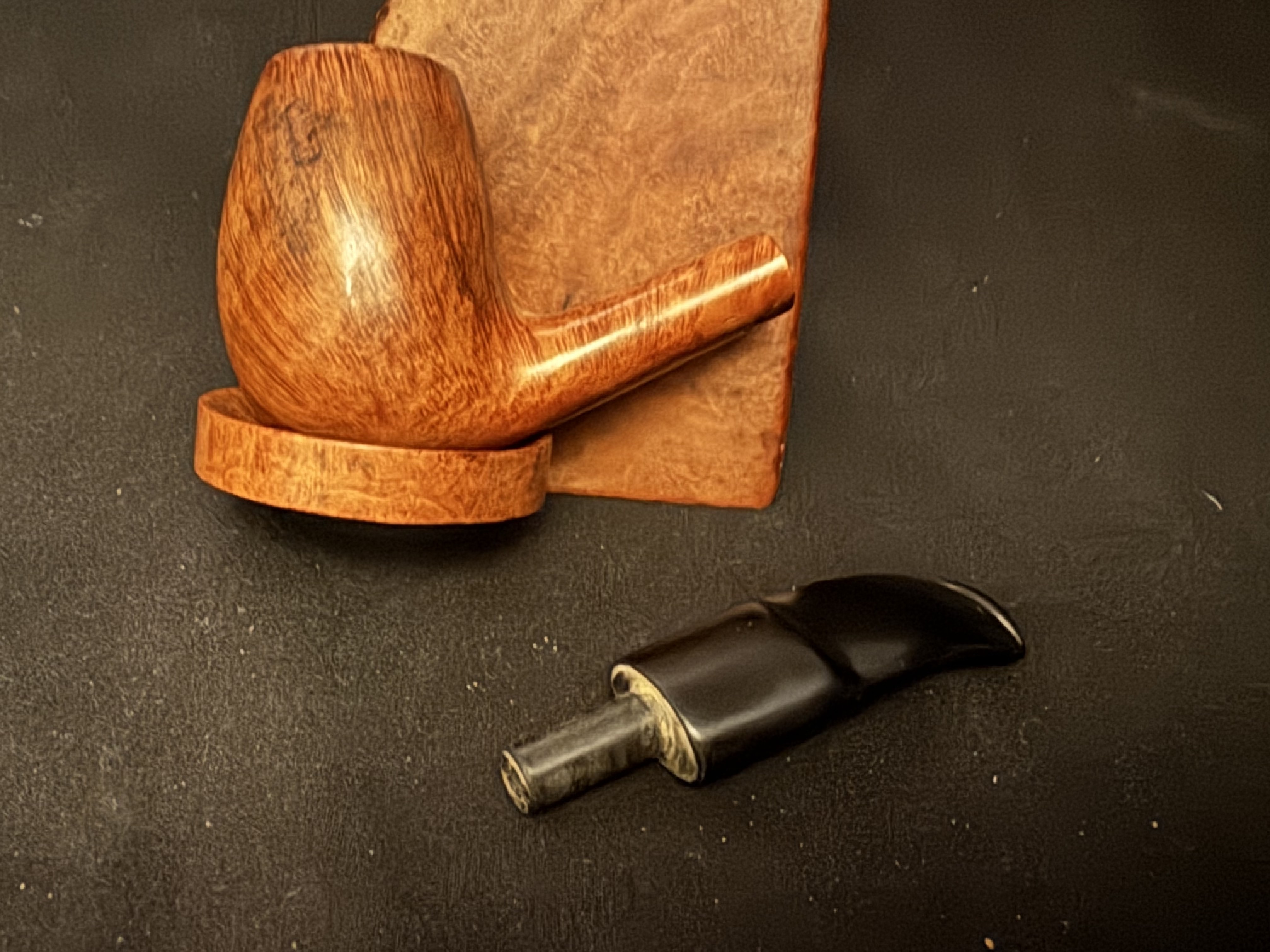 Soborg Smooth Bent Egg Vulcanite Saddle Stem Estate Pipe 6