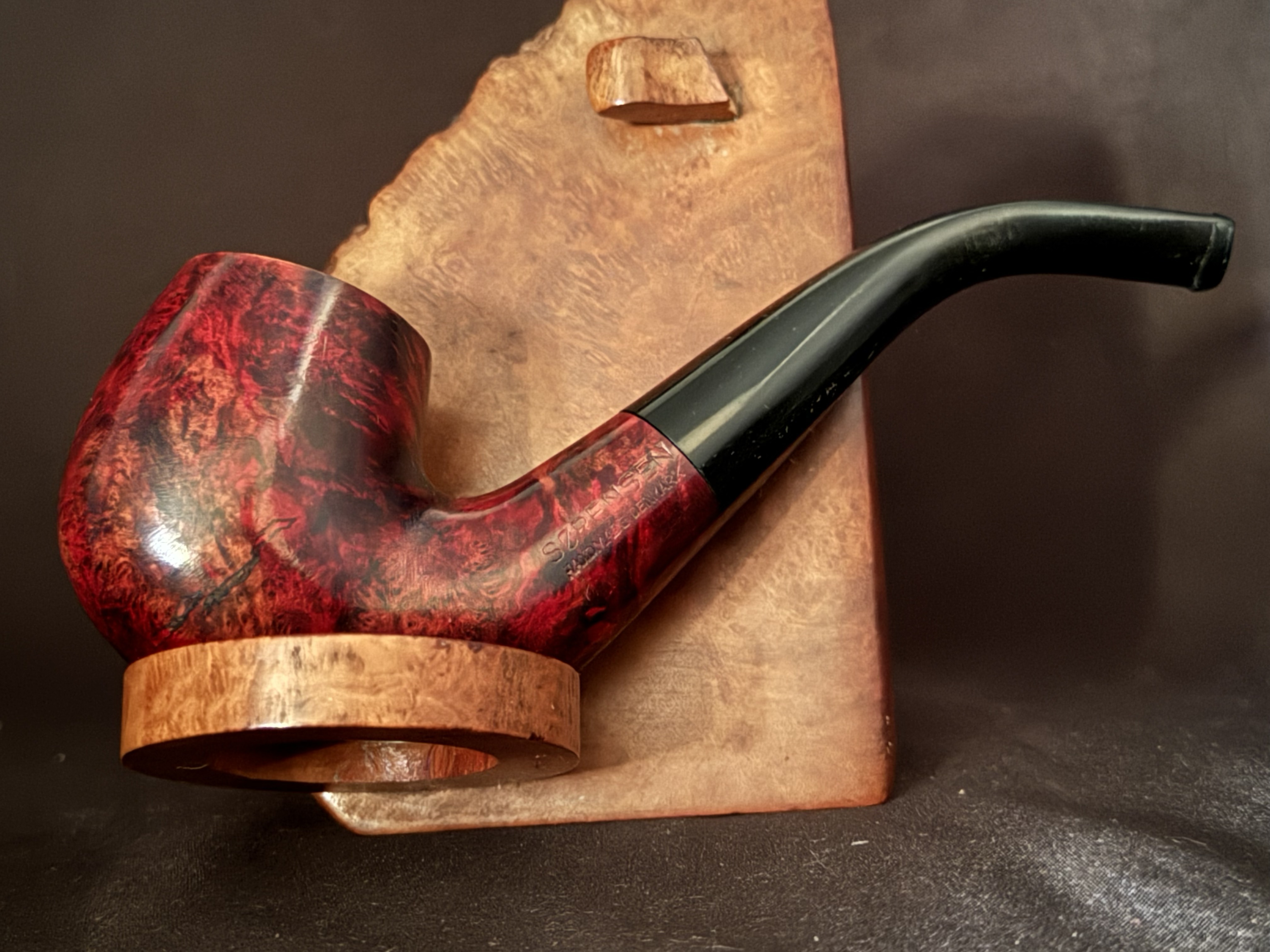 Kjeld Sorensen Unsmoked Smooth Bent Brandy Sitter Pipe - 9mm 3