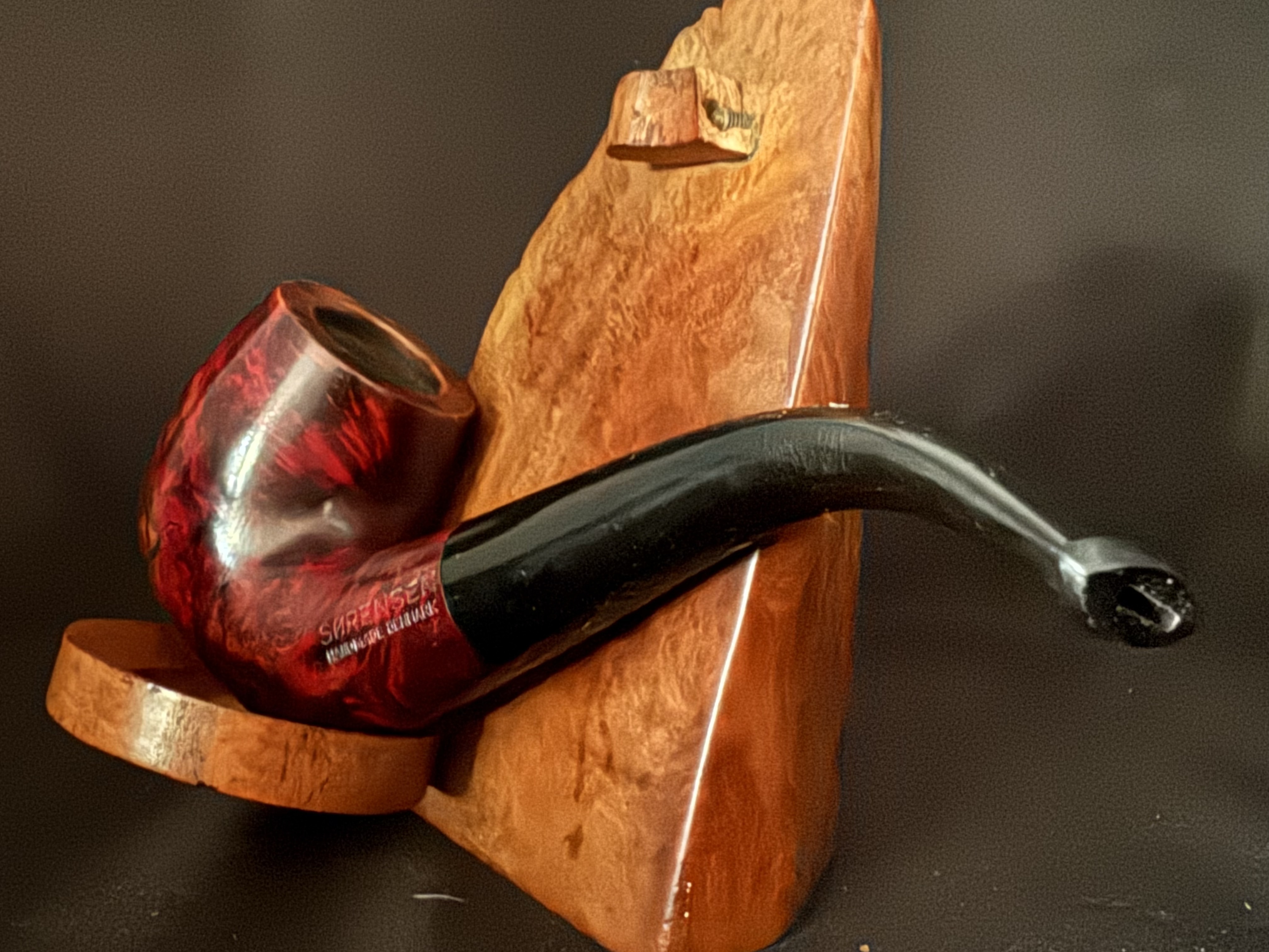 Kjeld Sorensen Unsmoked Smooth Bent Brandy Sitter Pipe - 9mm 8