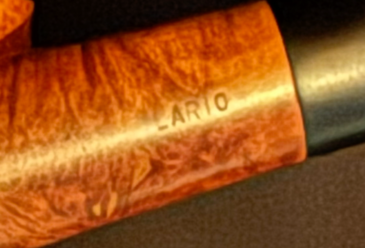 Spitfire by Lorenzo Lario Smooth Brandy Estate Pipe, Oval Shank, 9mm Filter, Fishtail Vulcanite Stem 10