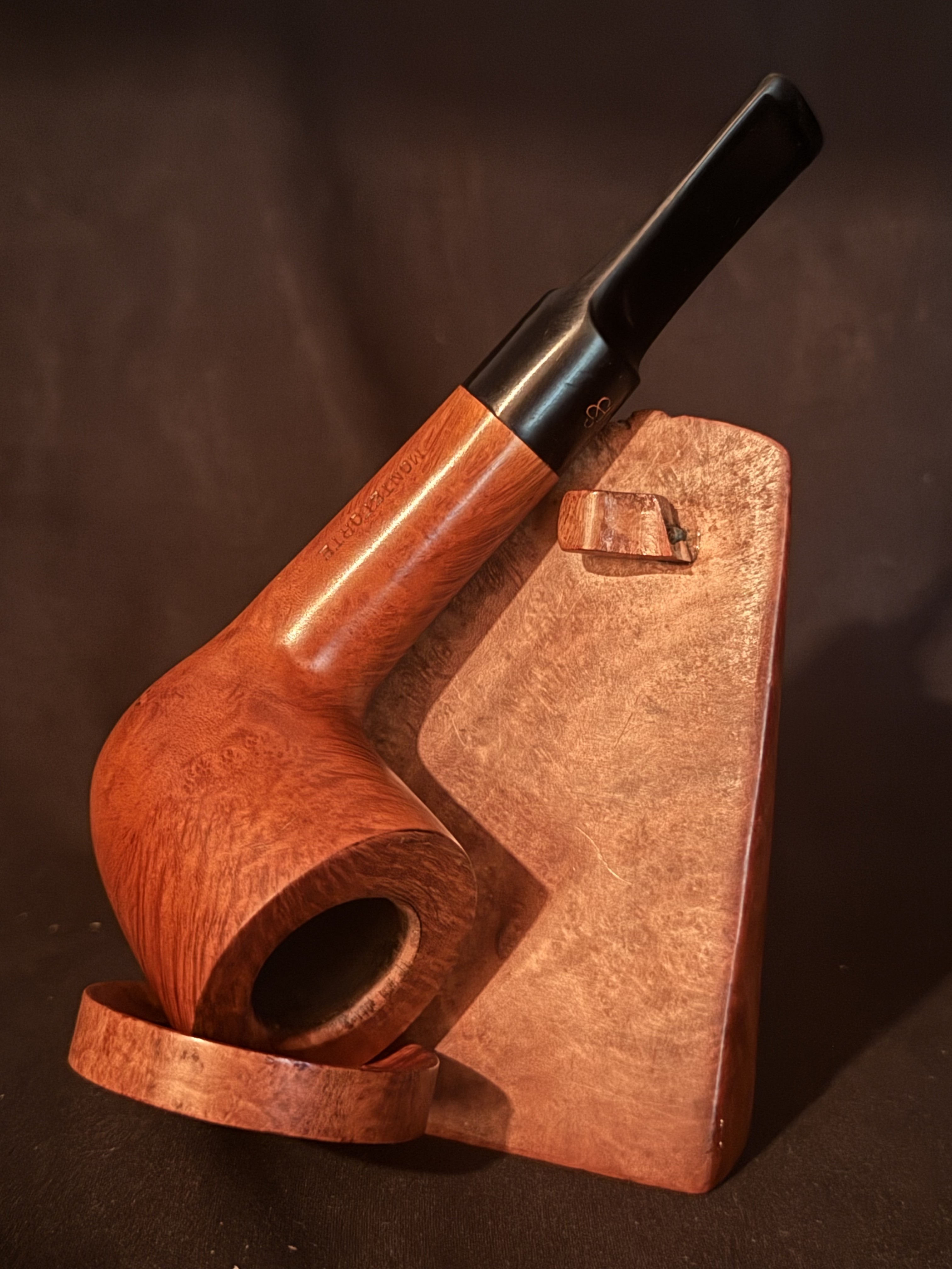 Lorenzo Spitfire Monteforte Smooth Straight Oval Bowl Estate Pipe 9mm Filter Vulcanite Saddle Stem 5