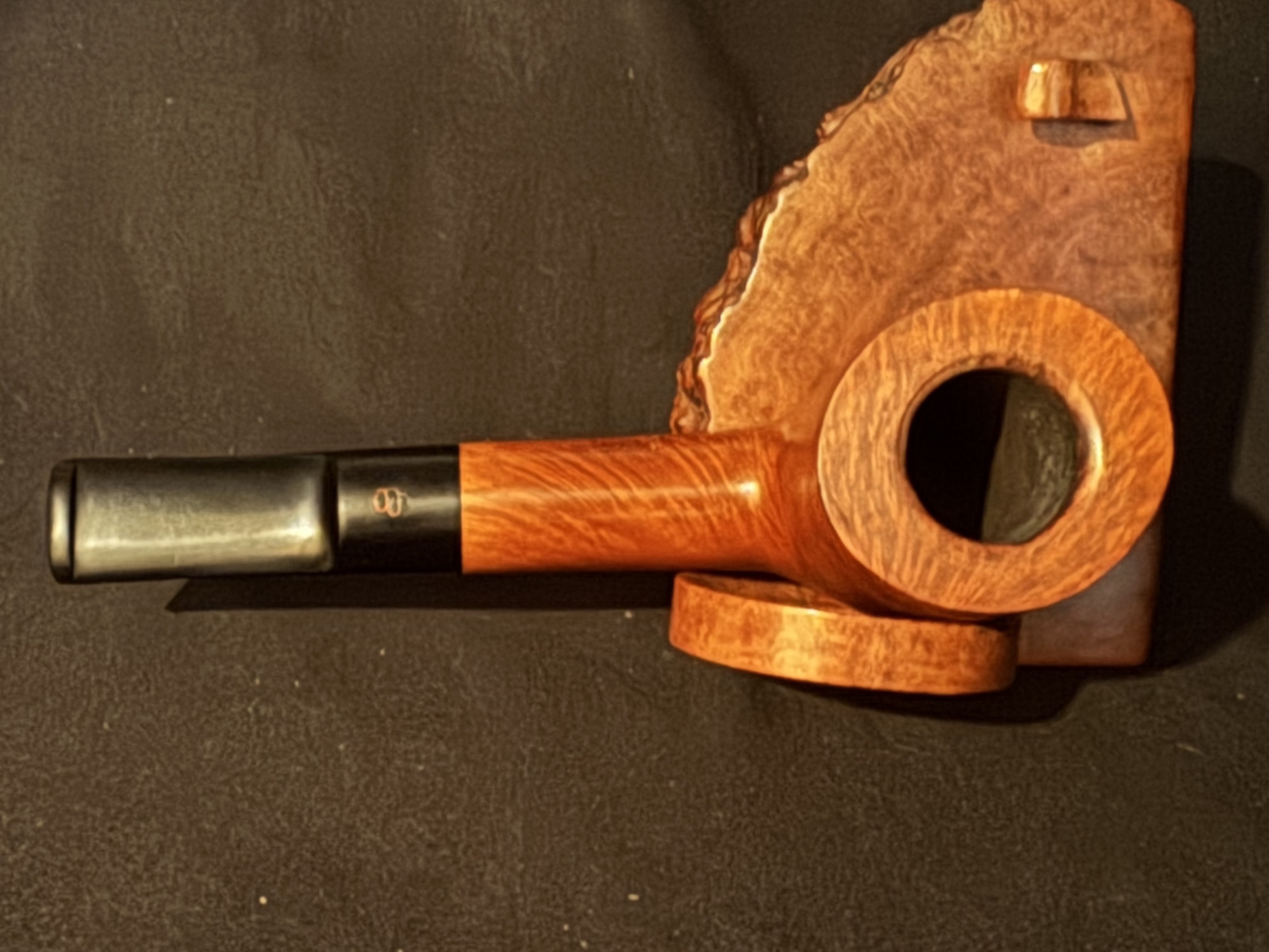 Lorenzo Spitfire Monteforte Smooth Straight Oval Bowl Estate Pipe 9mm Filter Vulcanite Saddle Stem 8