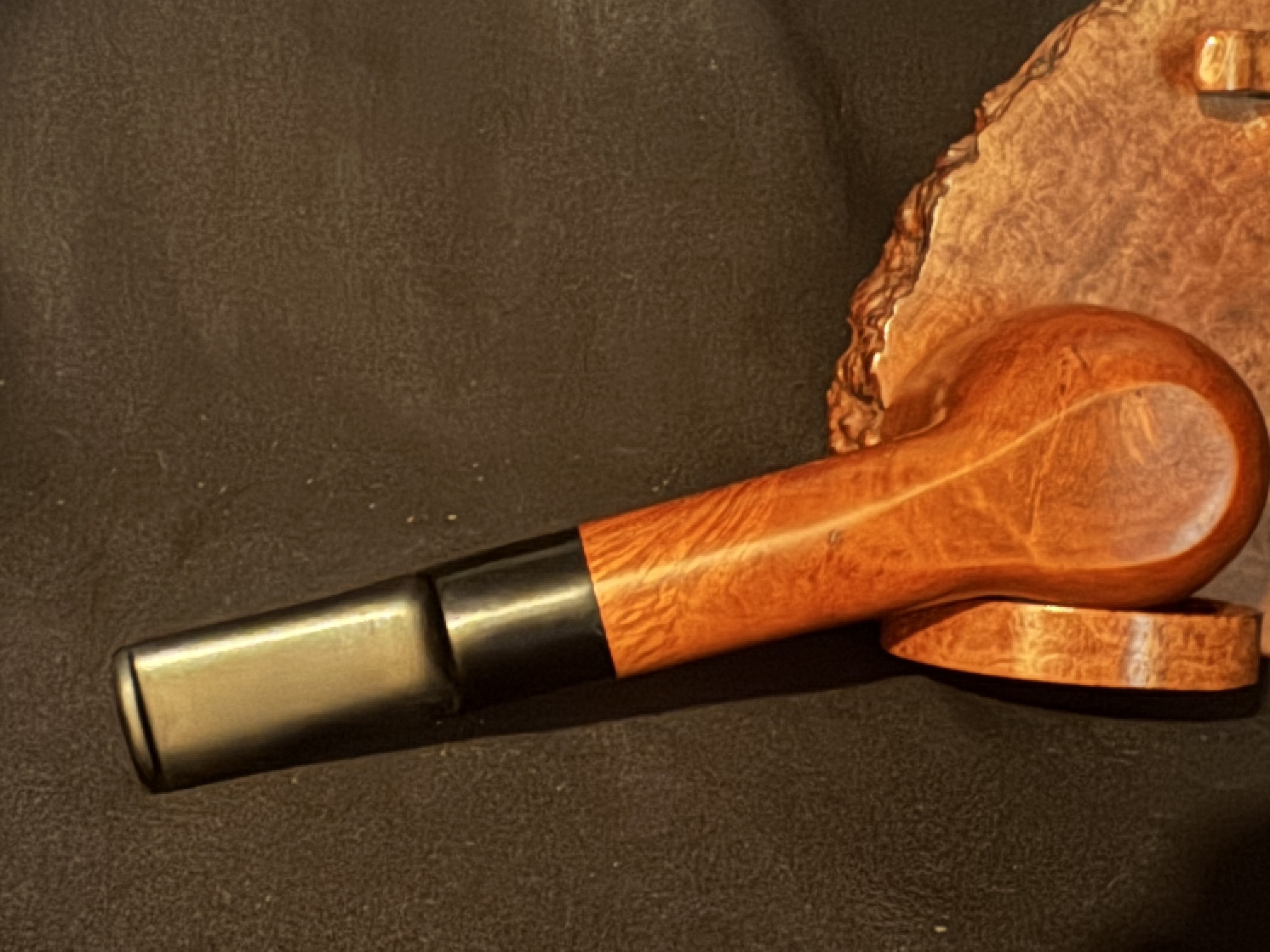 Lorenzo Spitfire Monteforte Smooth Straight Oval Bowl Estate Pipe 9mm Filter Vulcanite Saddle Stem 9