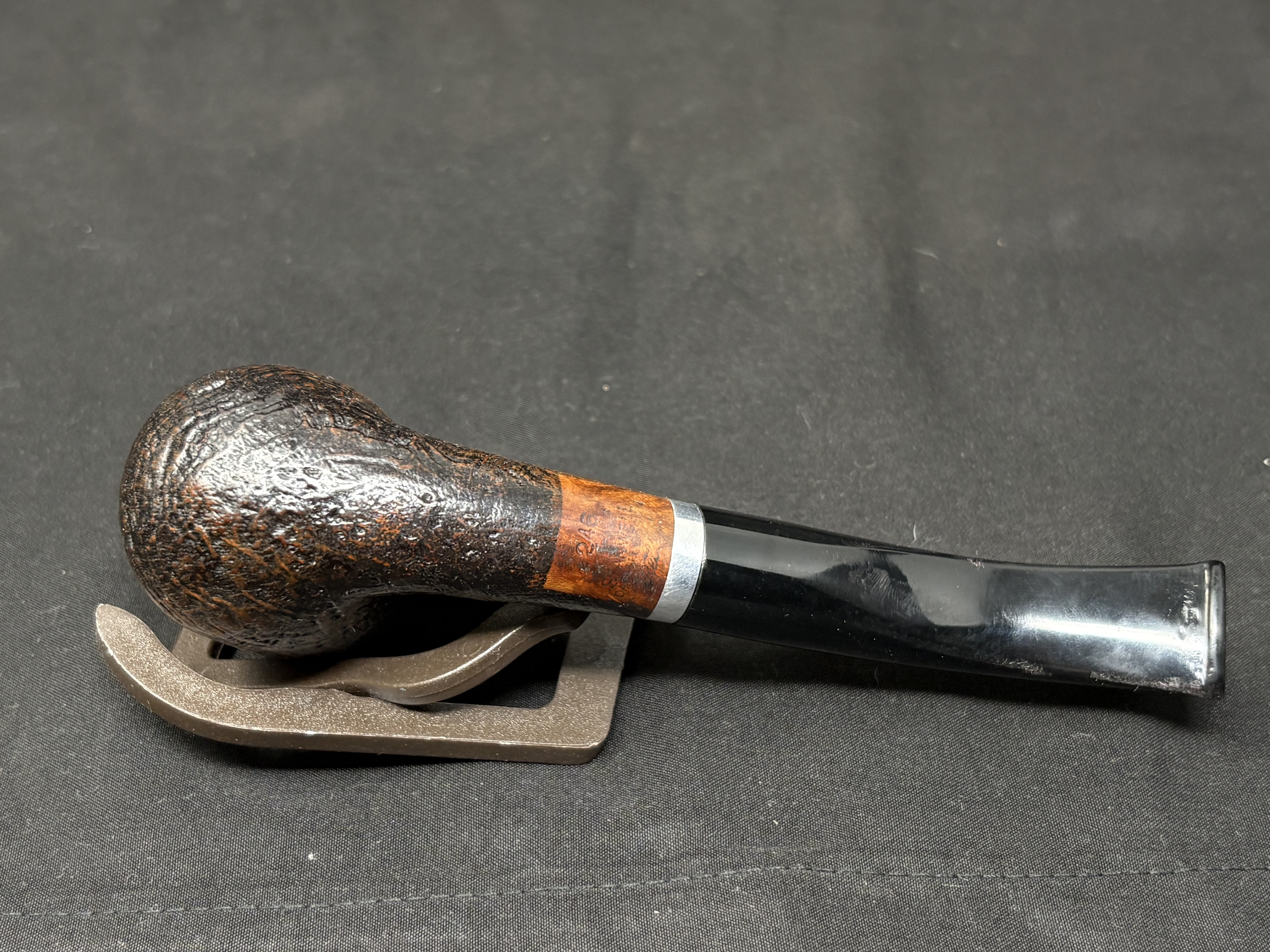 Stanweel Danish Design Relief 246 Sandblast Bent Billiard Estate Pipe 3