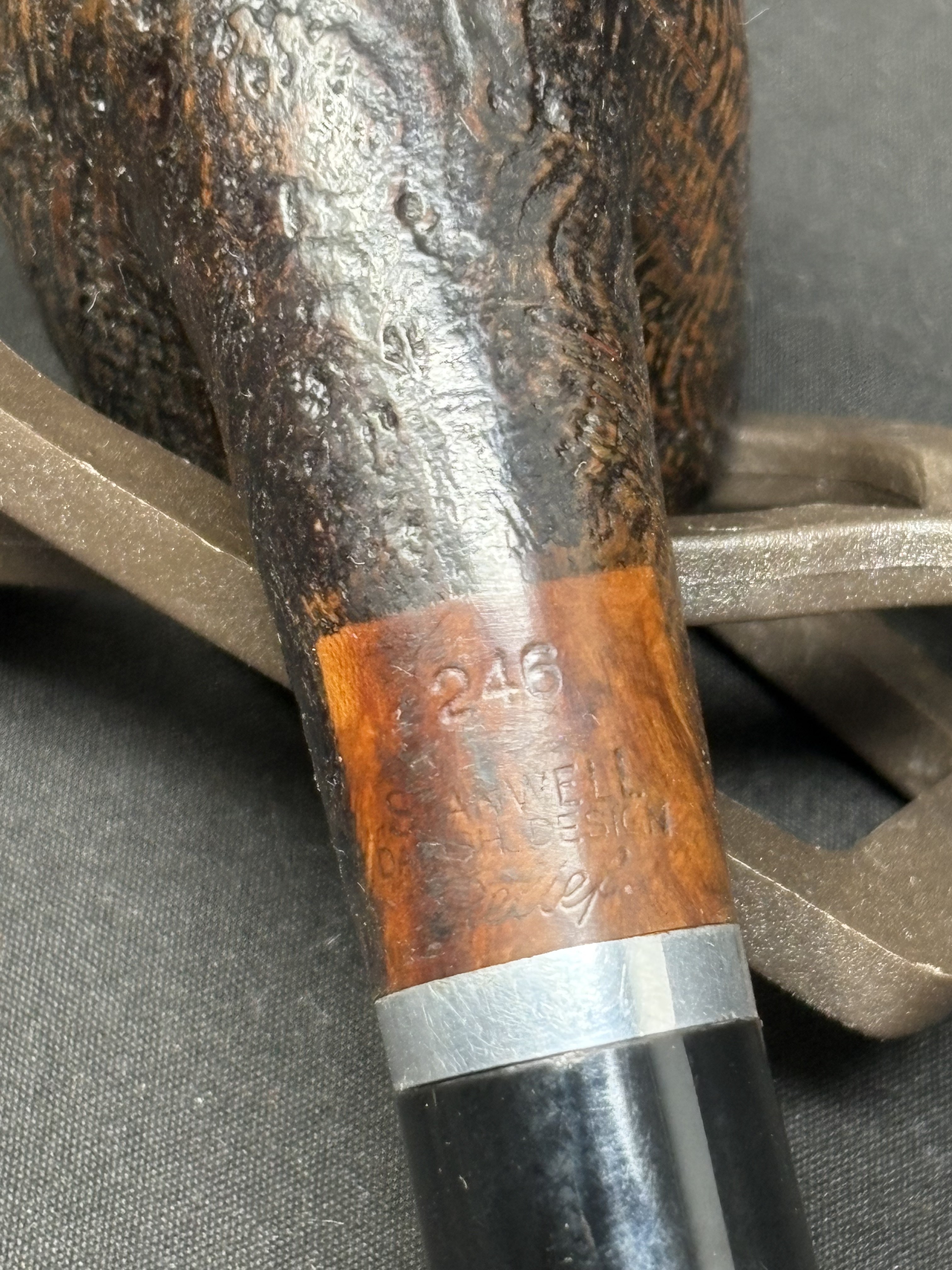 Stanweel Danish Design Relief 246 Sandblast Bent Billiard Estate Pipe 4