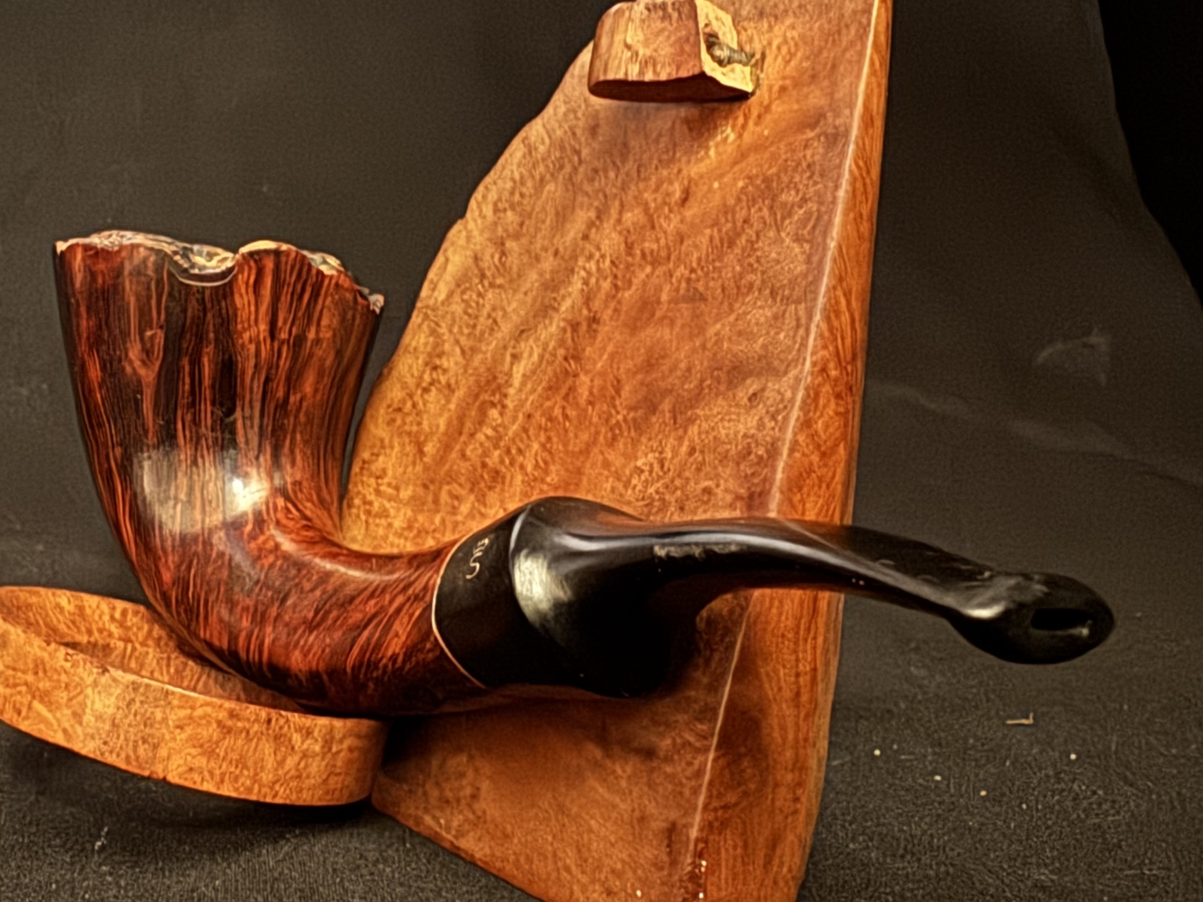 Stanwell 126 Freehand Smooth Briar Pipe - Danish Estate 9mm Filter Vulcanite 8