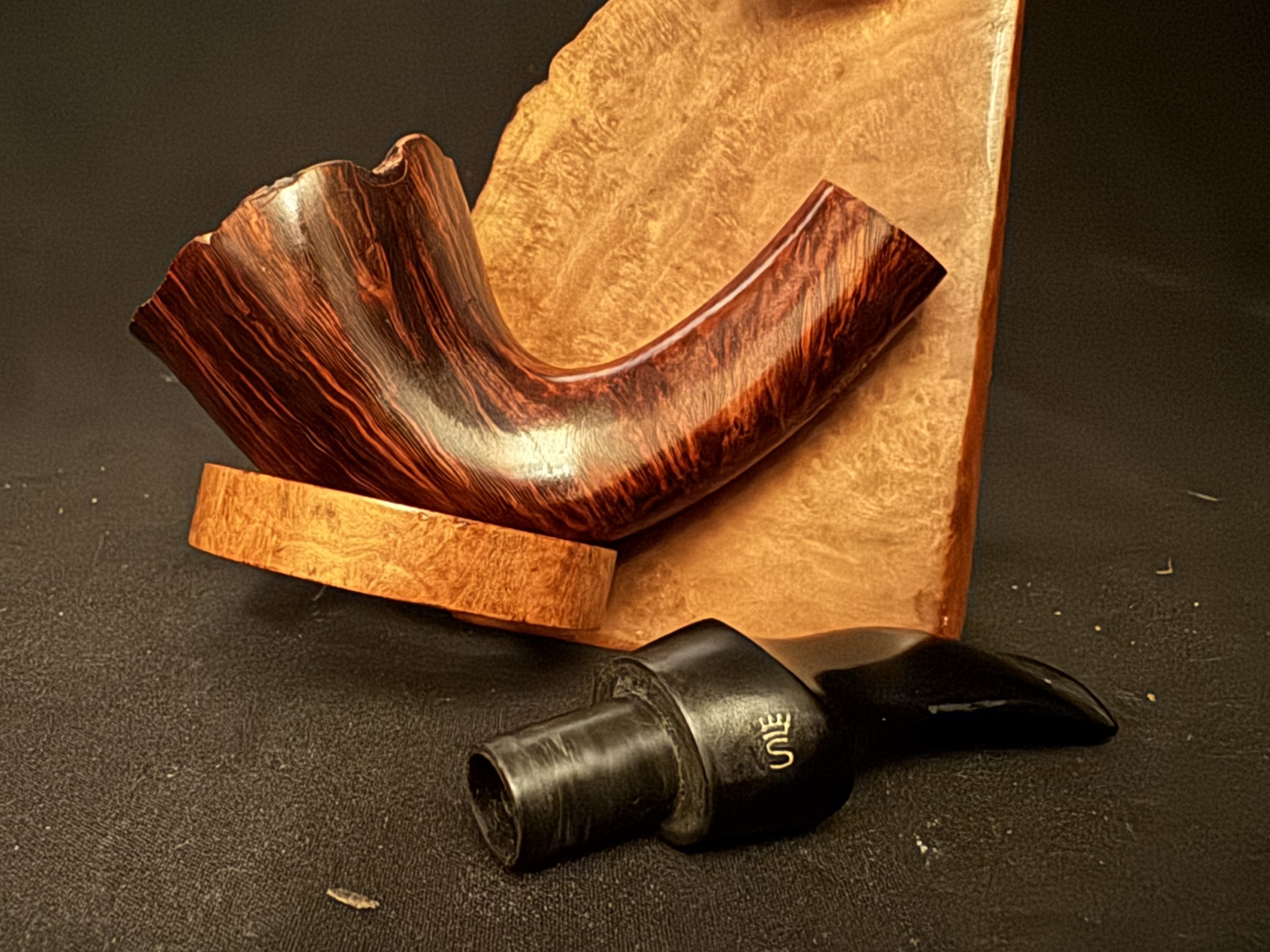 Stanwell 126 Freehand Smooth Briar Pipe - Danish Estate 9mm Filter Vulcanite 9