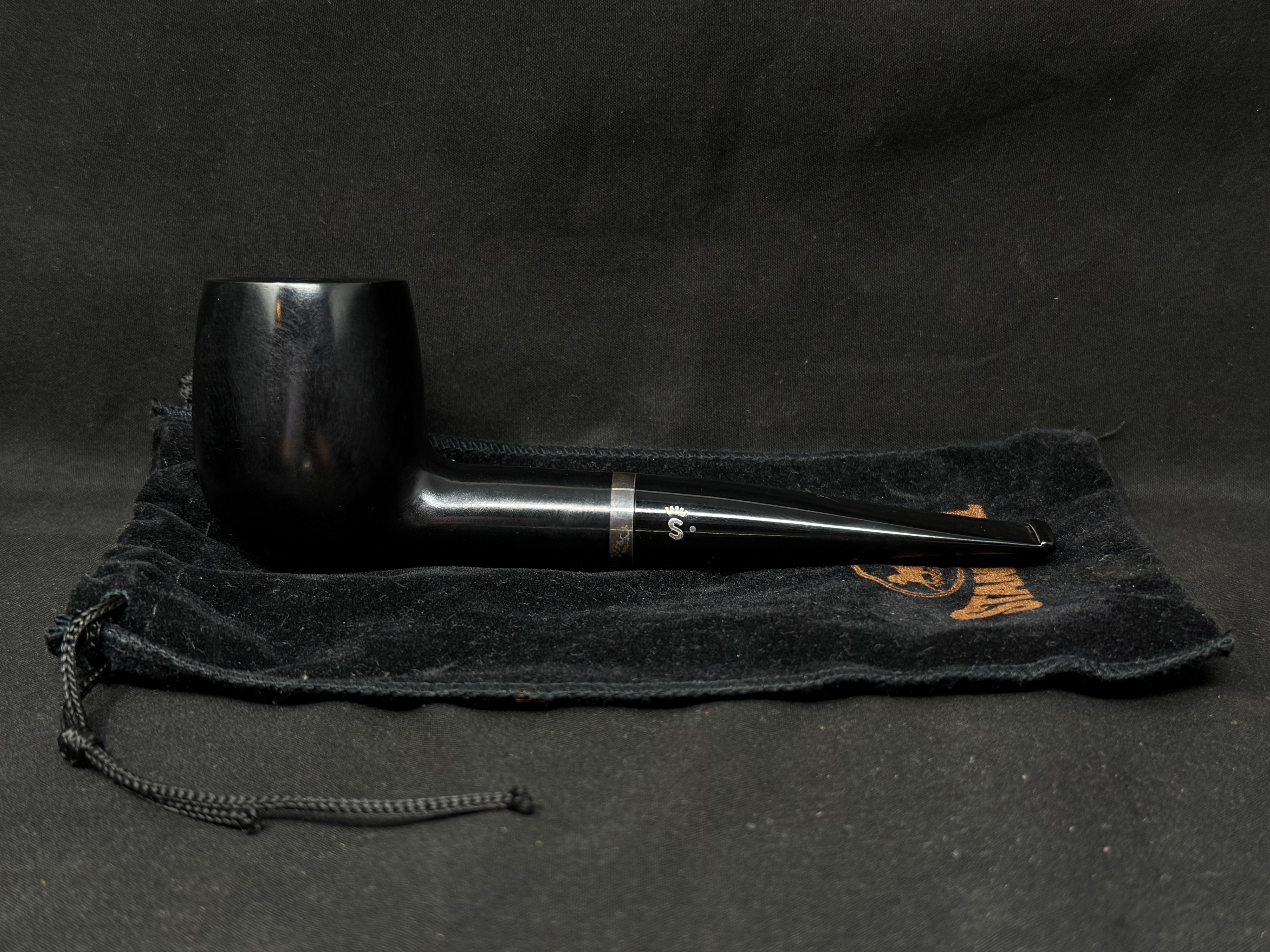 Stanwell 88 Smooth Straight Ebony Billiard Estate Pipe 9mm Filter Denmark 6
