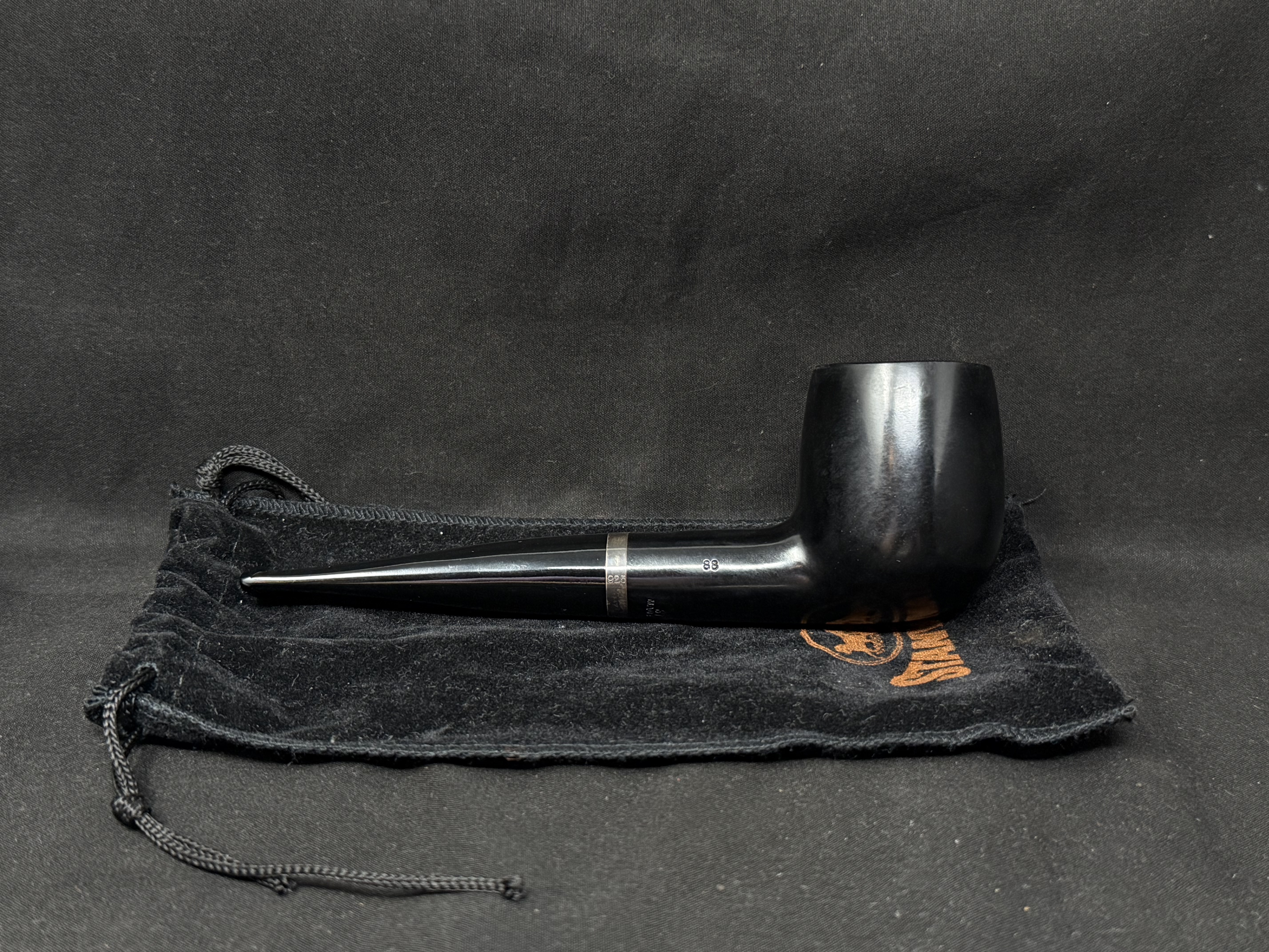 Stanwell 88 Smooth Straight Ebony Billiard Estate Pipe 9mm Filter Denmark 7