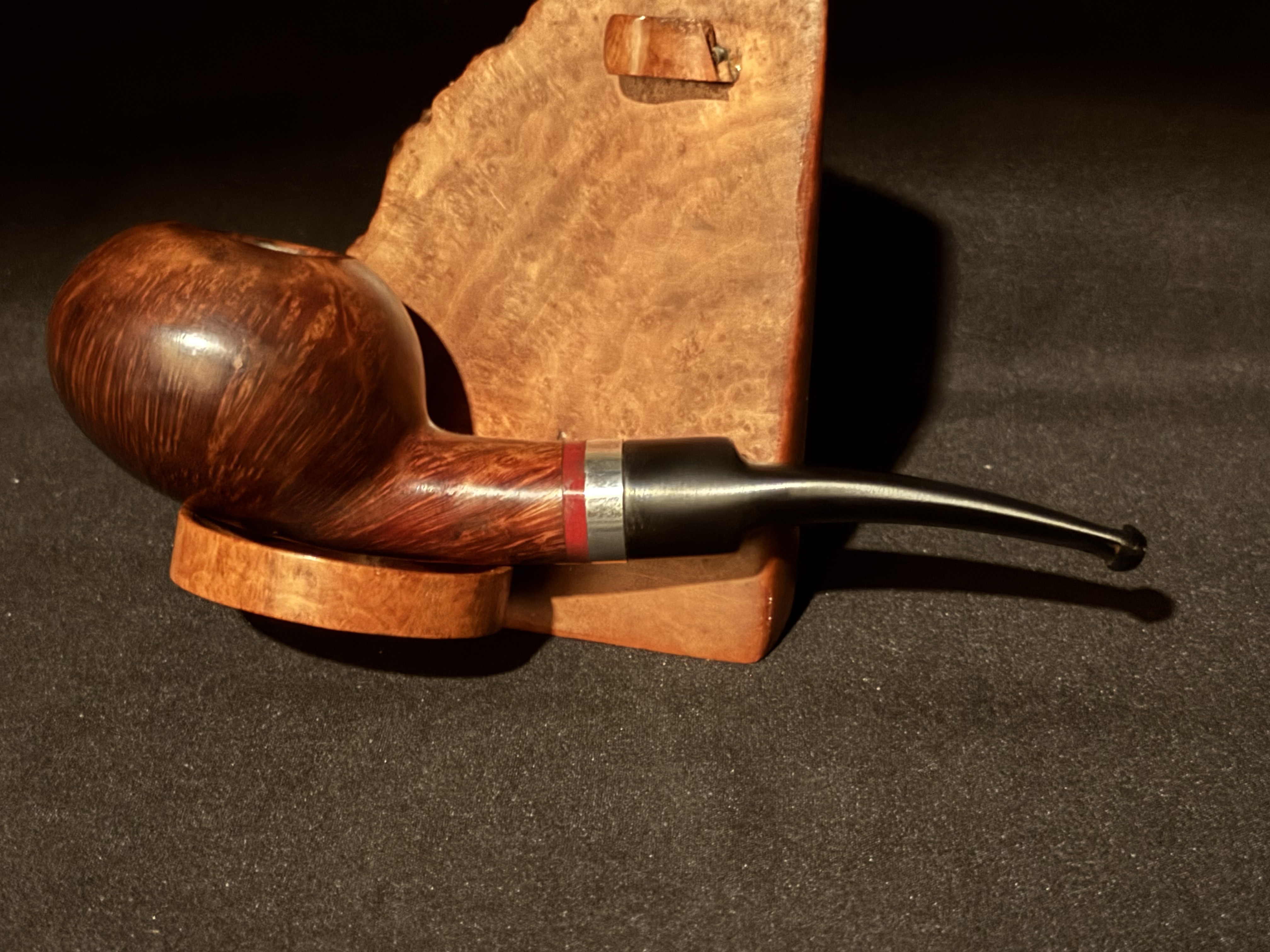 Stanwell Autumn Bent Tomato Smooth Estate Pipe, 9mm Filter, Denmark 3