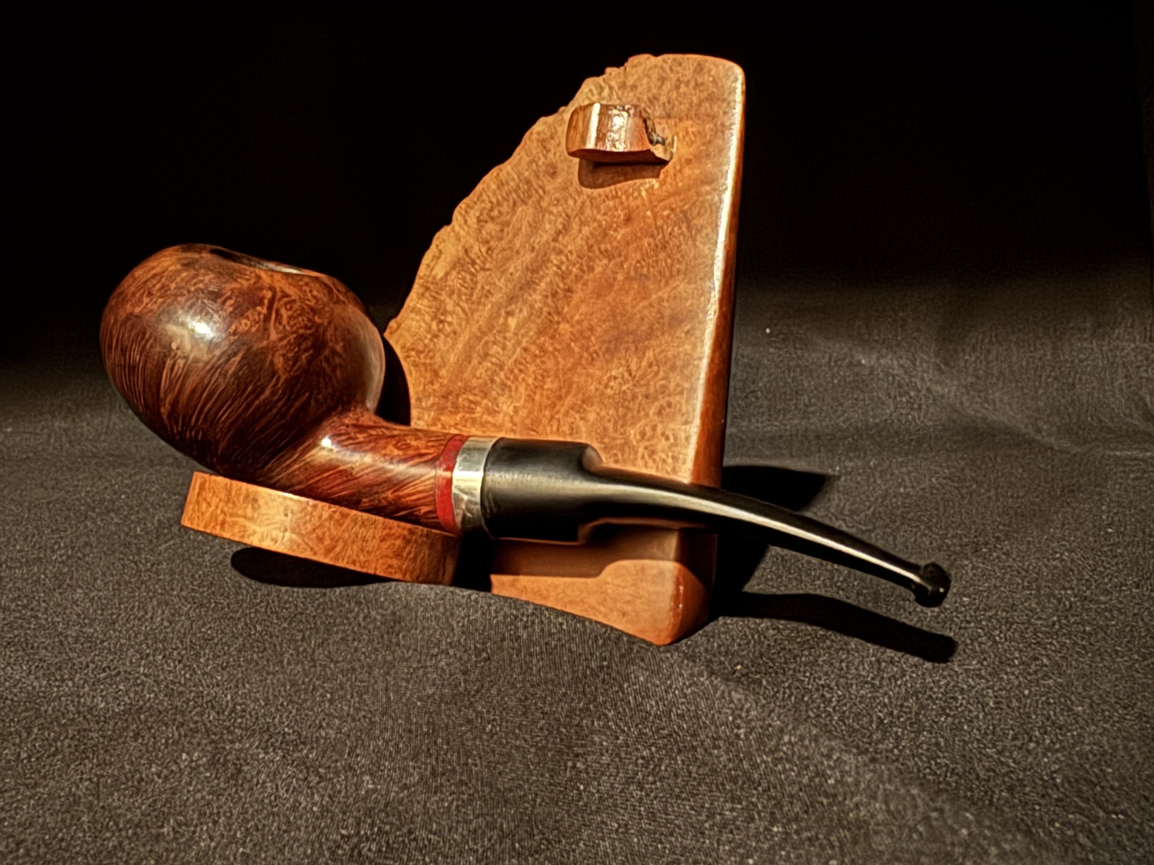 Stanwell Autumn Bent Tomato Smooth Estate Pipe, 9mm Filter, Denmark 8
