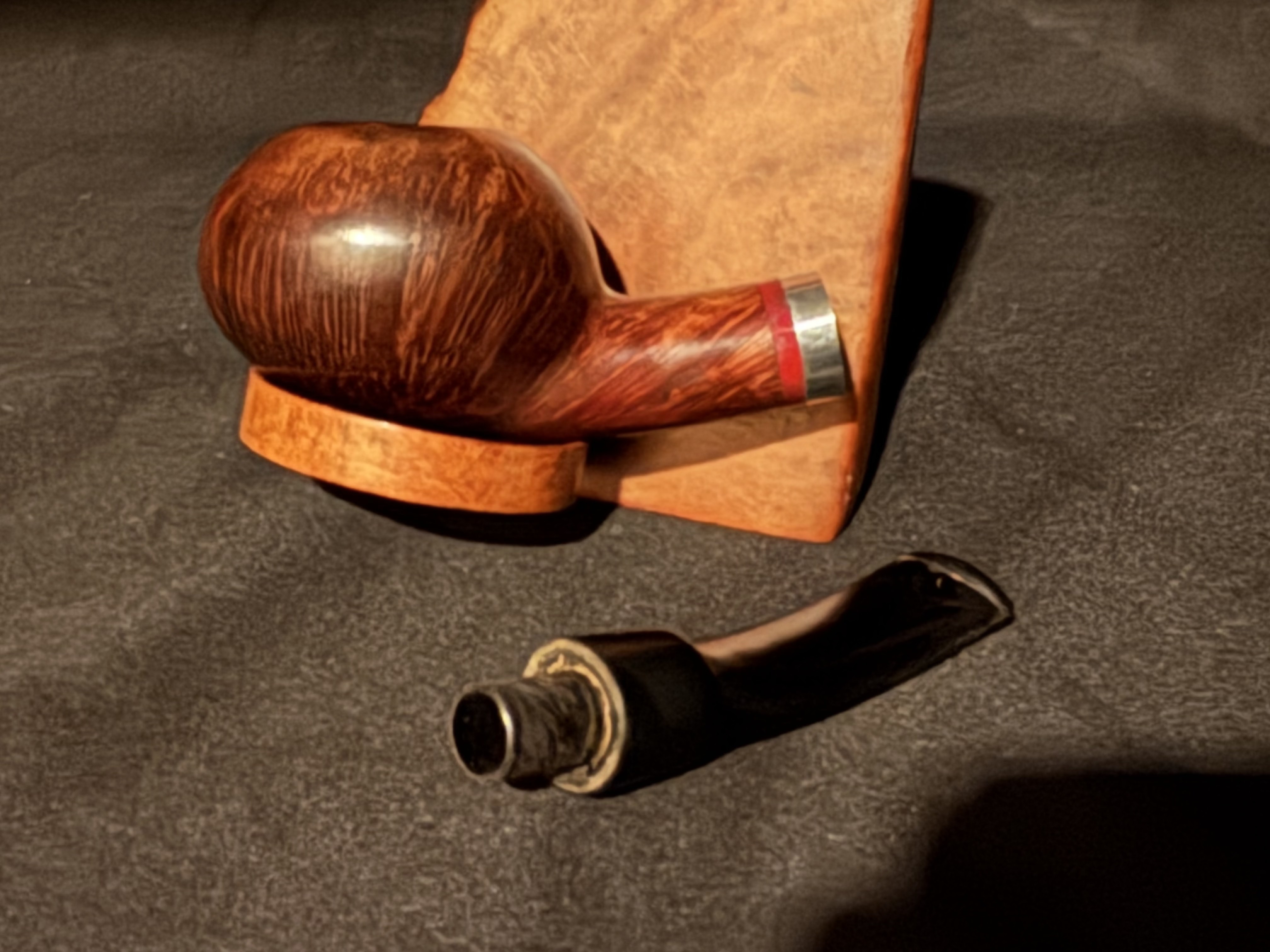 Stanwell Autumn Bent Tomato Smooth Estate Pipe, 9mm Filter, Denmark 11