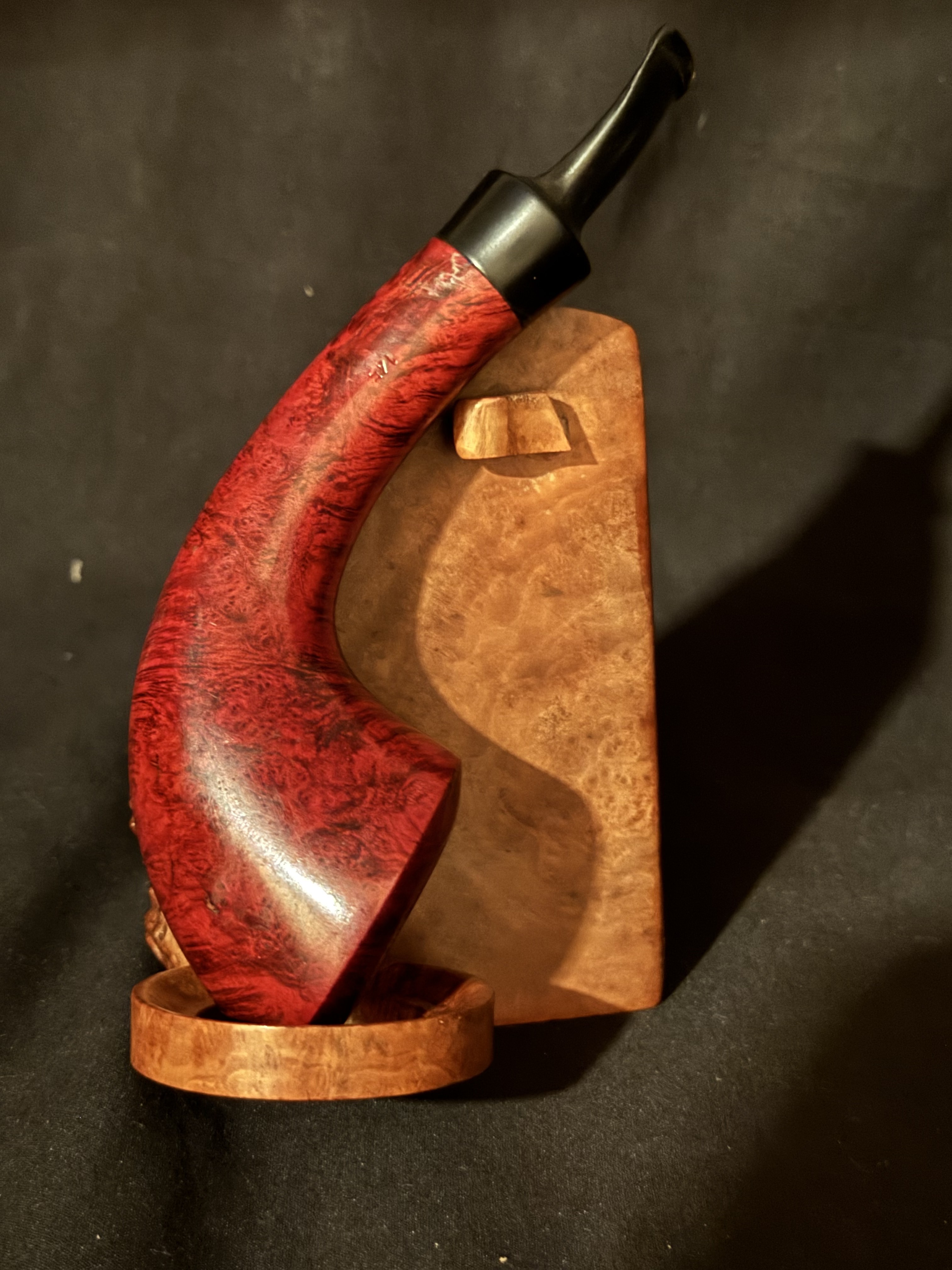 Stanwell Bordeaux 145 Smooth Bent Horn Danish Estate Briar Pipe