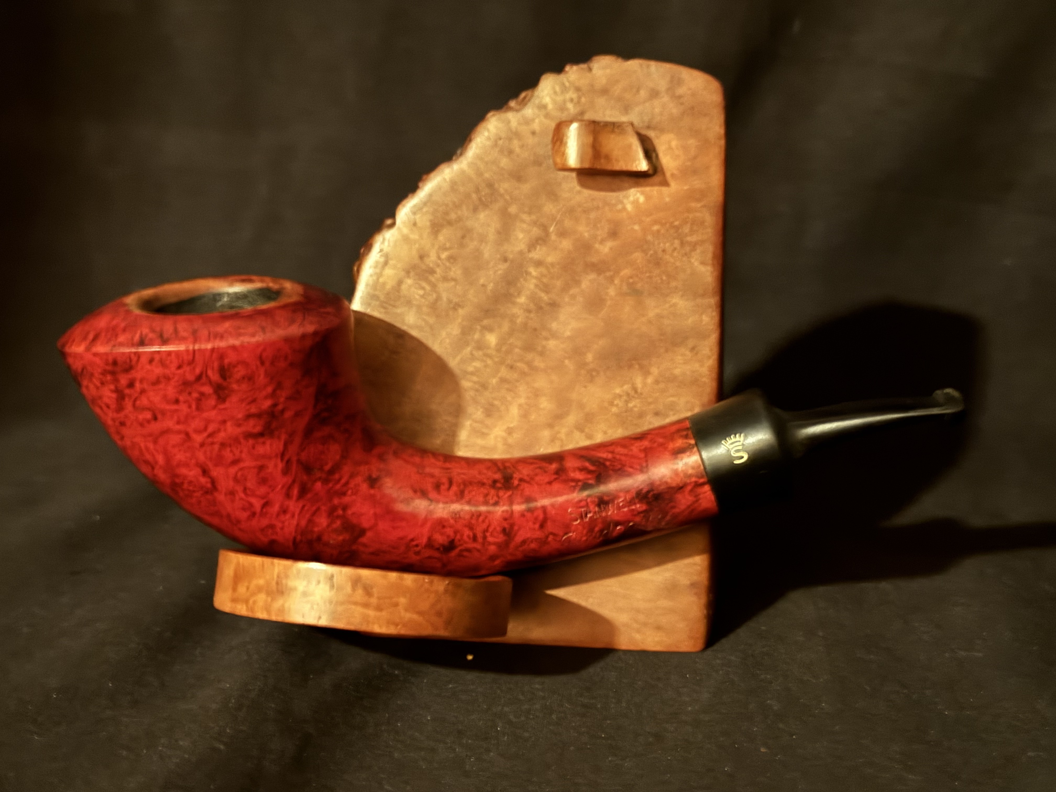 Stanwell Bordeaux 145 Smooth Bent Horn Danish Estate Briar Pipe 3