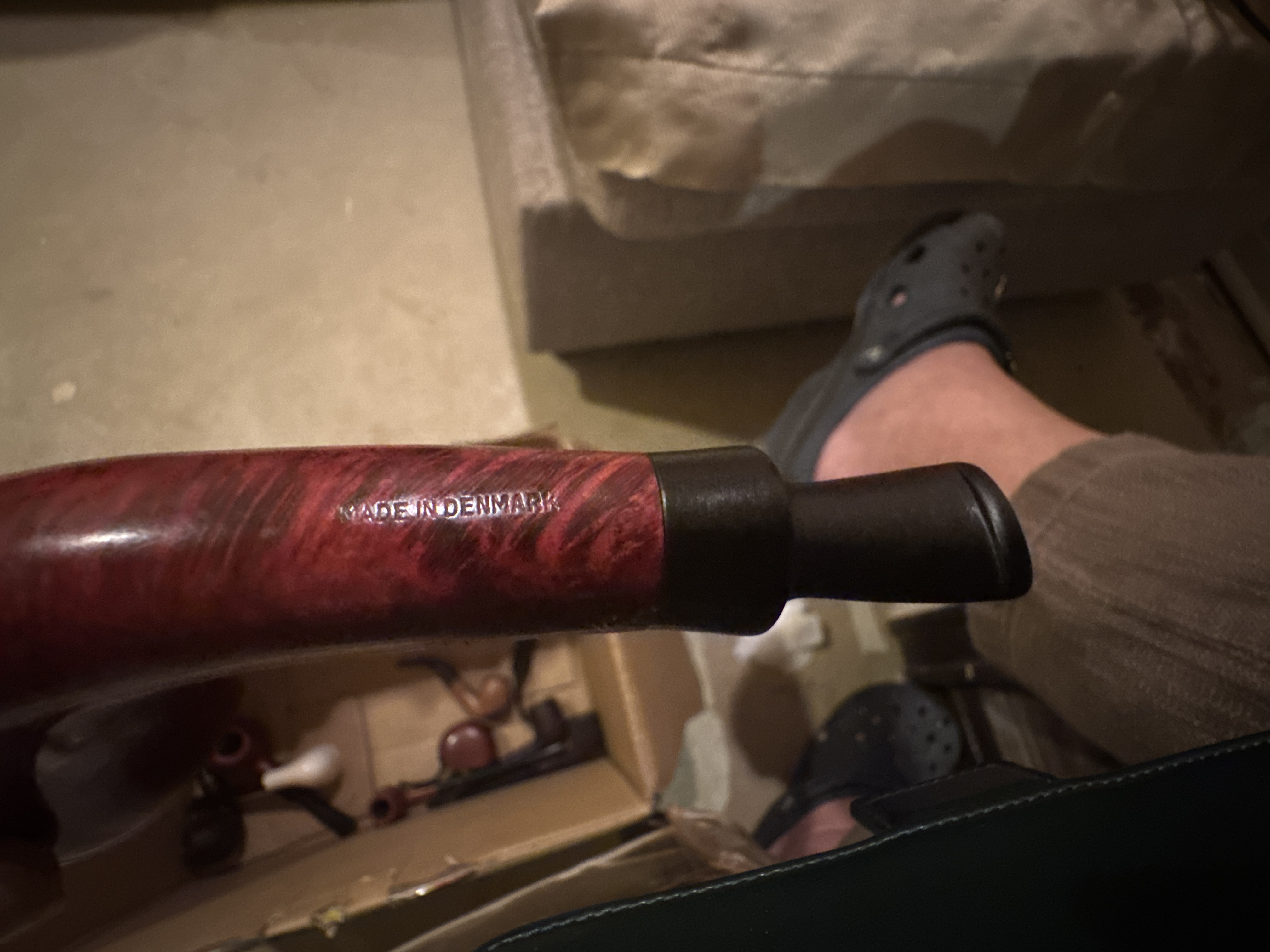 Stanwell Bordeaux 145 Smooth Bent Horn Danish Estate Briar Pipe 12