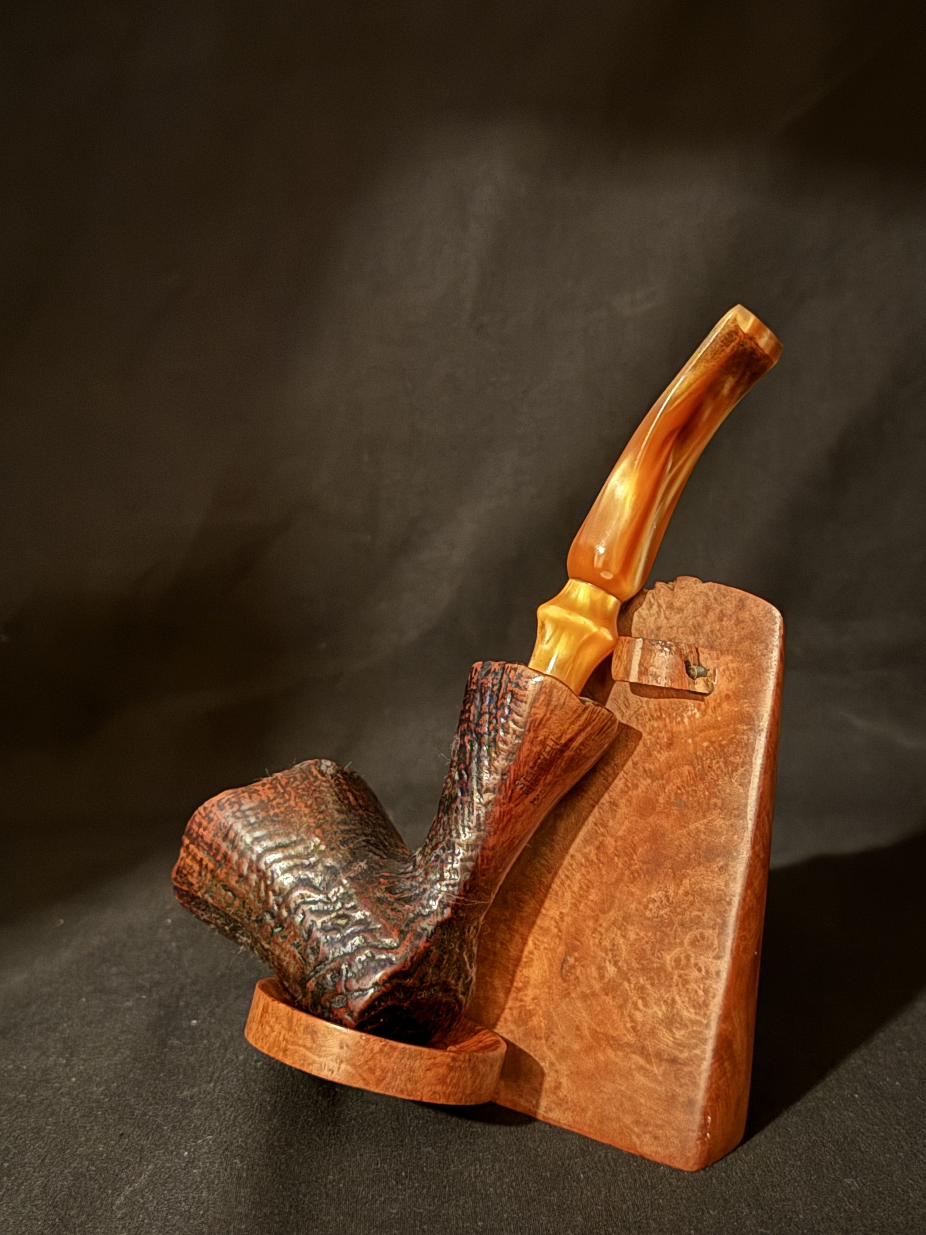 Stanwell Freehand Reg. 969-48 Sandblasted Large Conic Bowl Estate Pipe, Denmark 1950-85