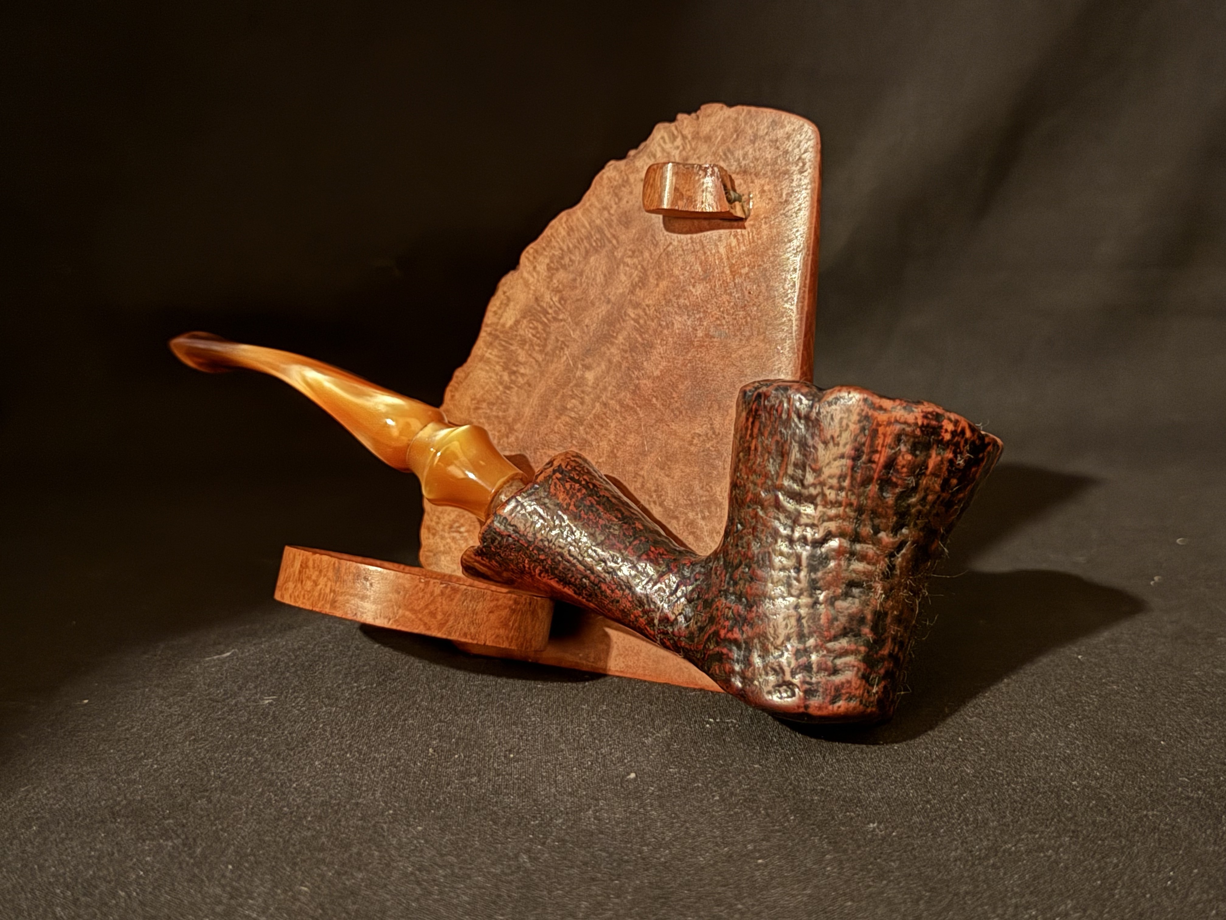 Stanwell Freehand Reg. 969-48 Sandblasted Large Conic Bowl Estate Pipe, Denmark 1950-85 5