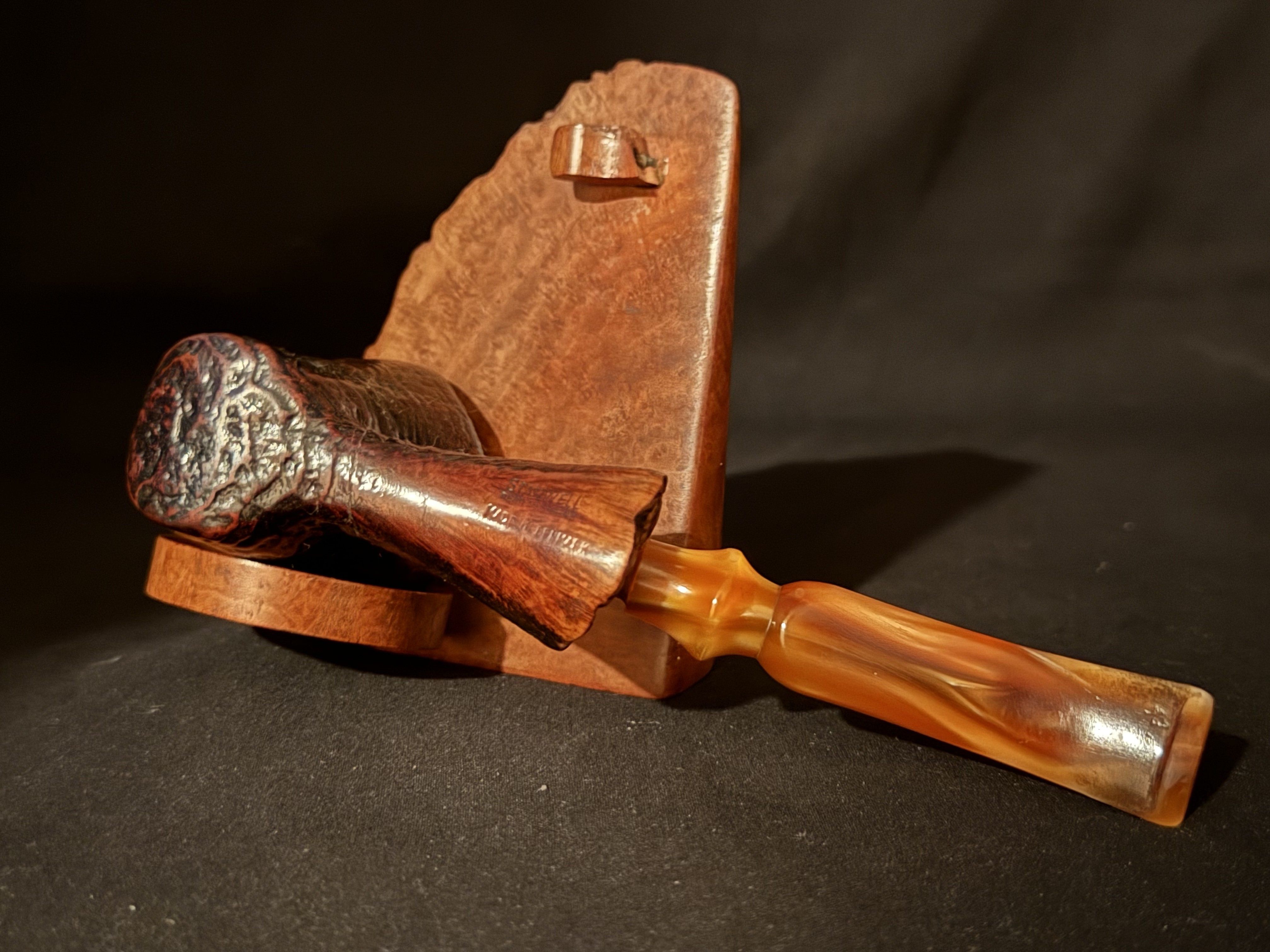 Stanwell Freehand Reg. 969-48 Sandblasted Large Conic Bowl Estate Pipe, Denmark 1950-85 7