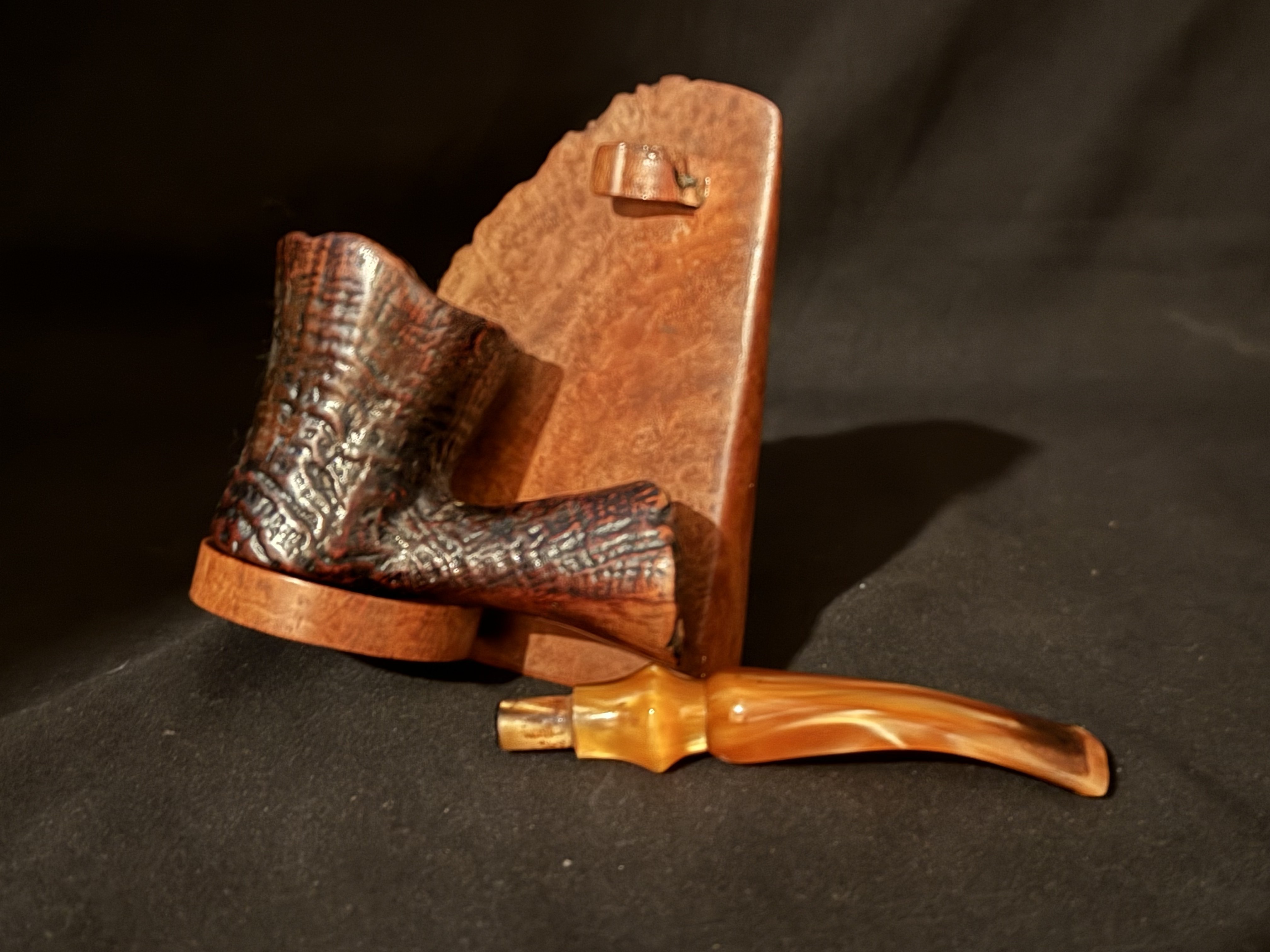 Stanwell Freehand Reg. 969-48 Sandblasted Large Conic Bowl Estate Pipe, Denmark 1950-85 10