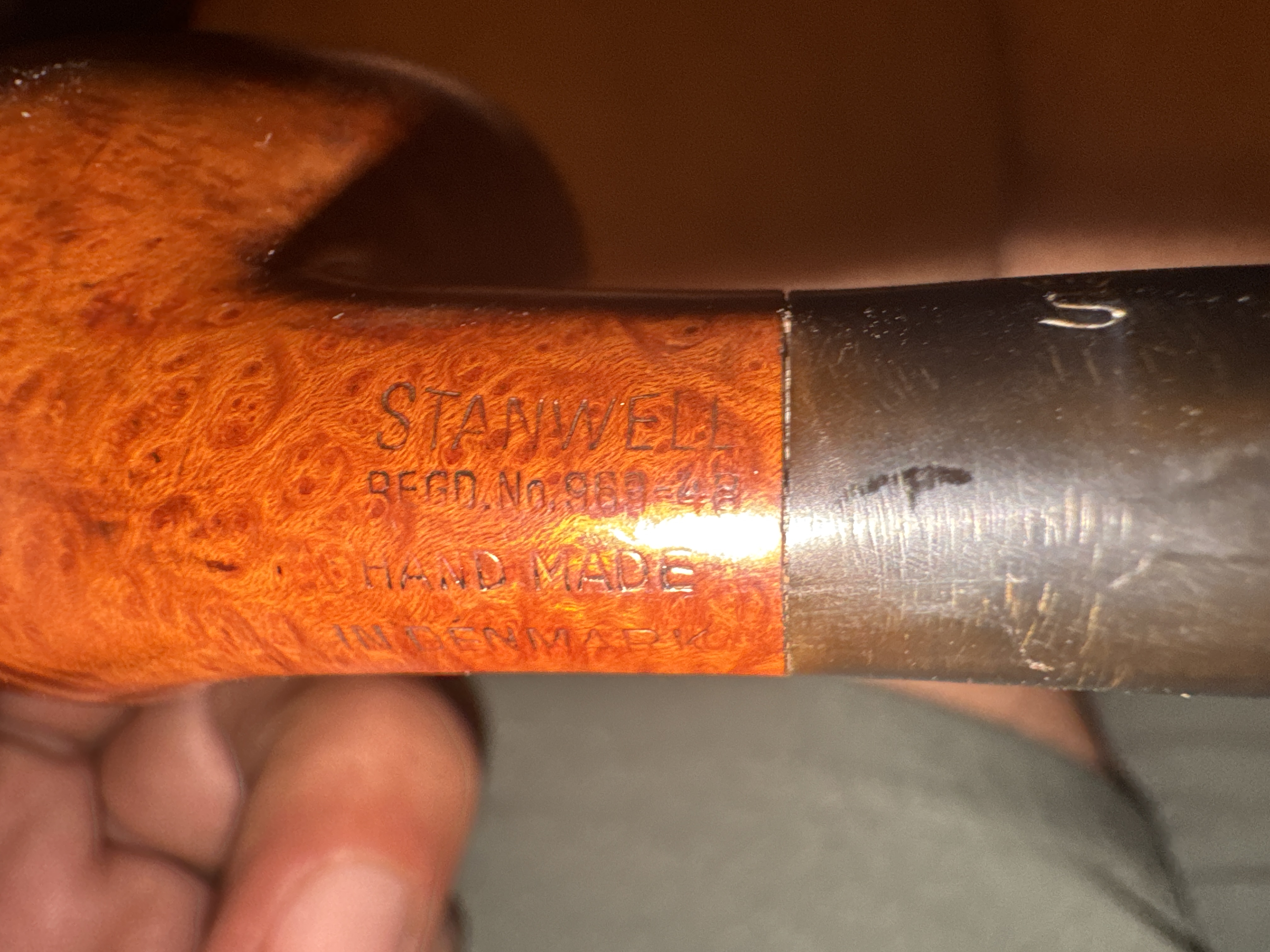 Stanwell Hand Made Reg 969-48 Smooth Billiard Army Mount Estate Pipe, 1950-1985 11