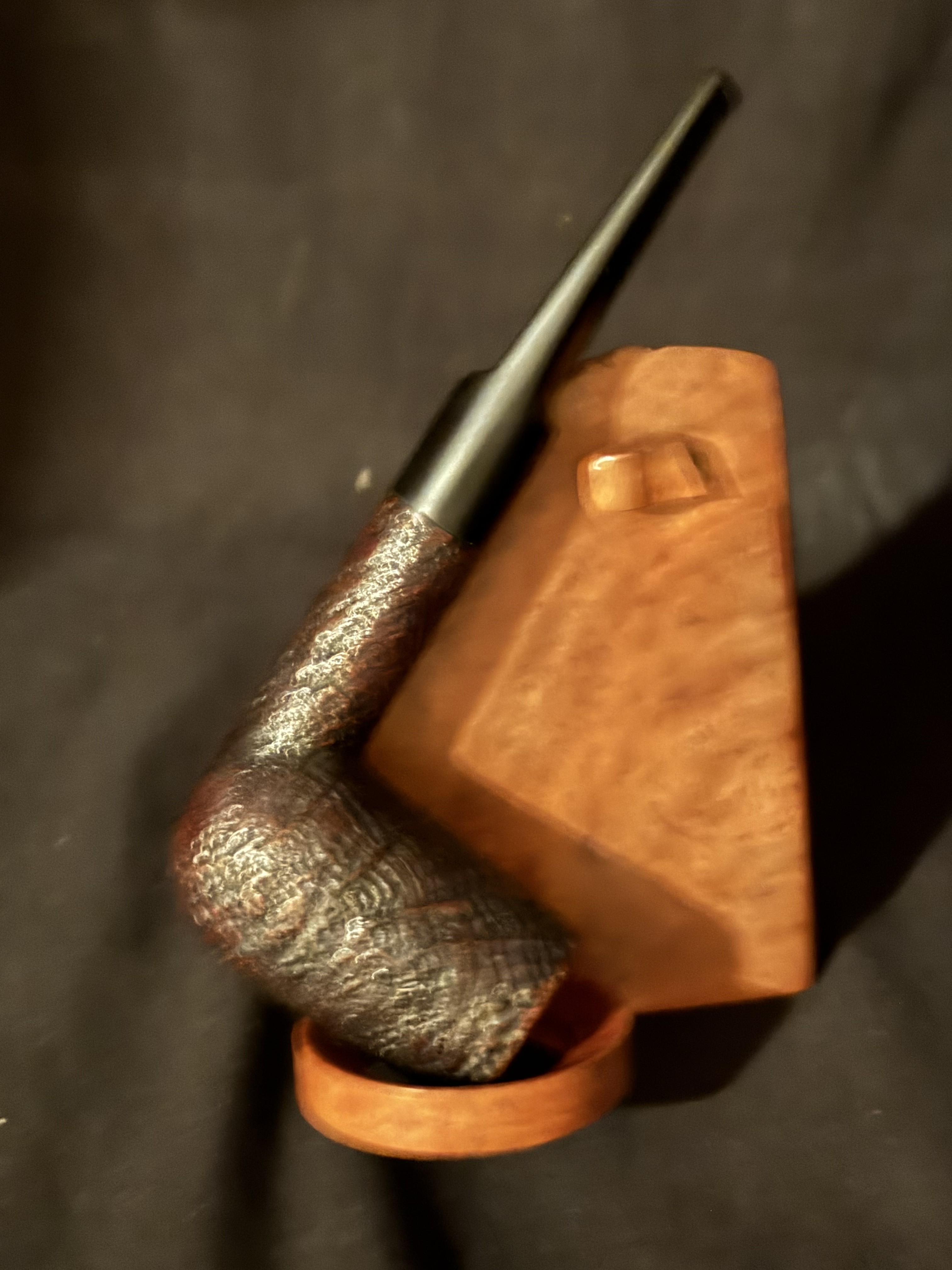 Stanwell Handmade (81) Billiard Sandblast Straight Stem Estate Pipe 2