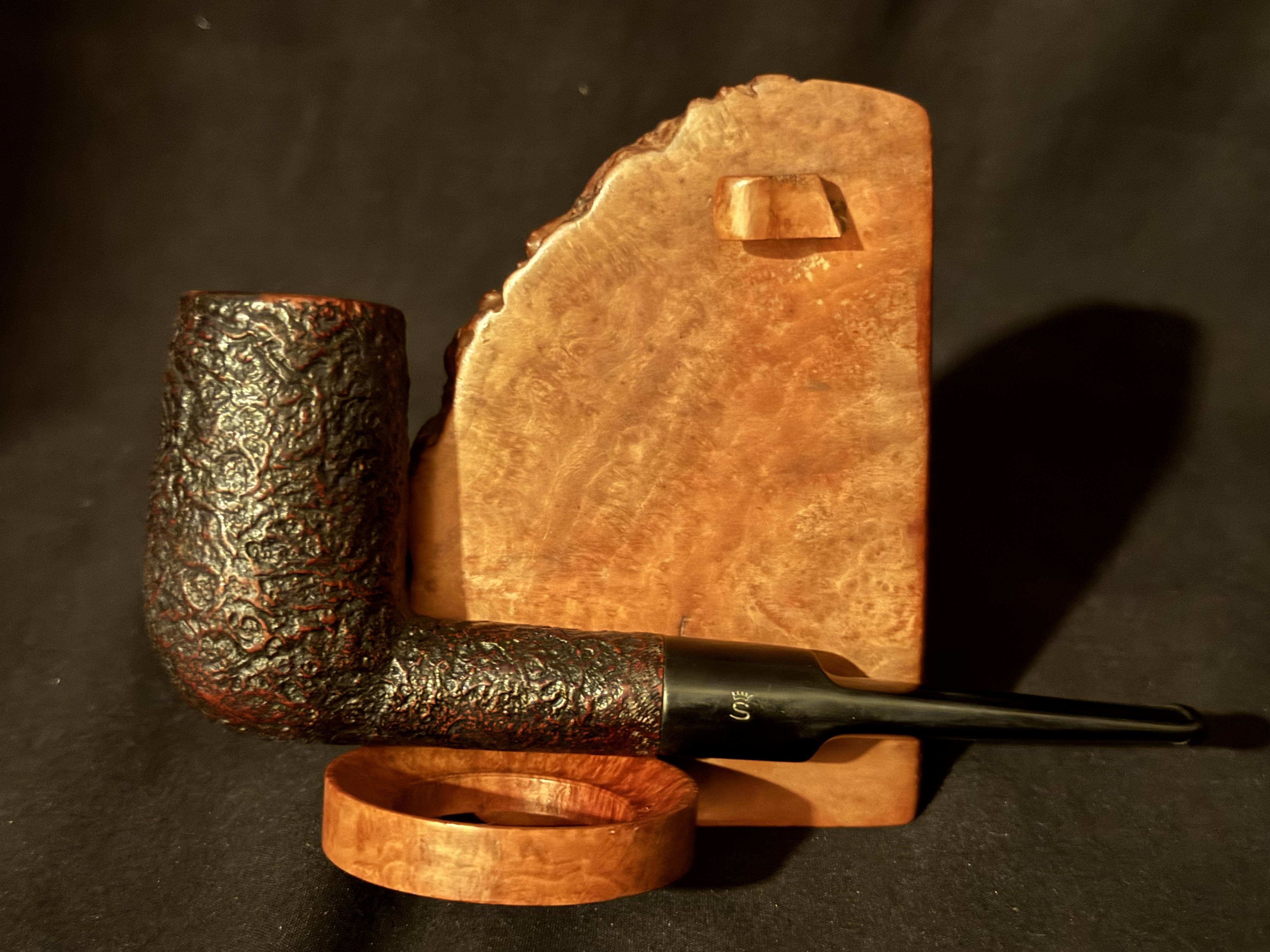 Stanwell Handmade (81) Billiard Sandblast Straight Stem Estate Pipe 3