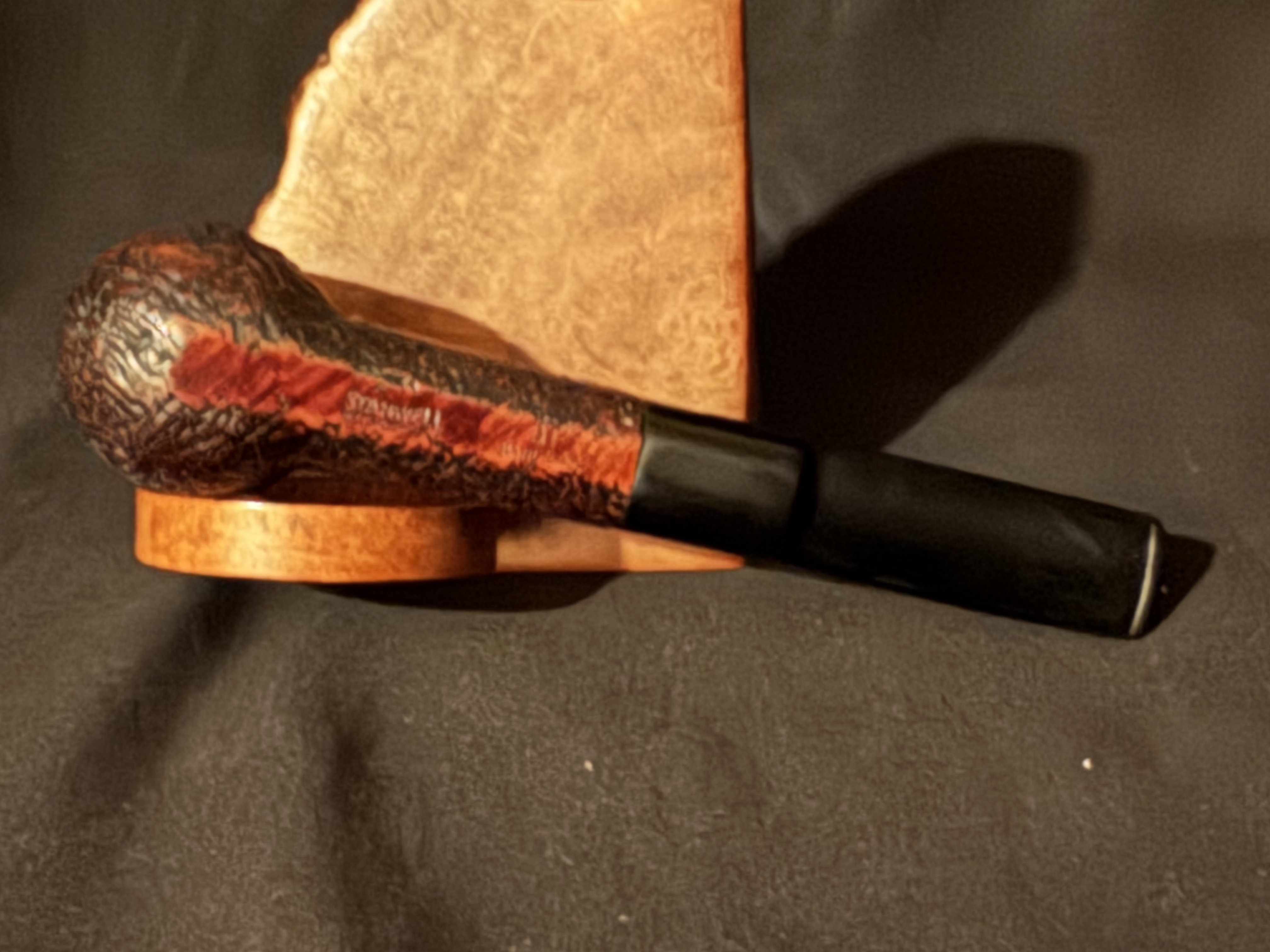 Stanwell Handmade (81) Billiard Sandblast Straight Stem Estate Pipe 6