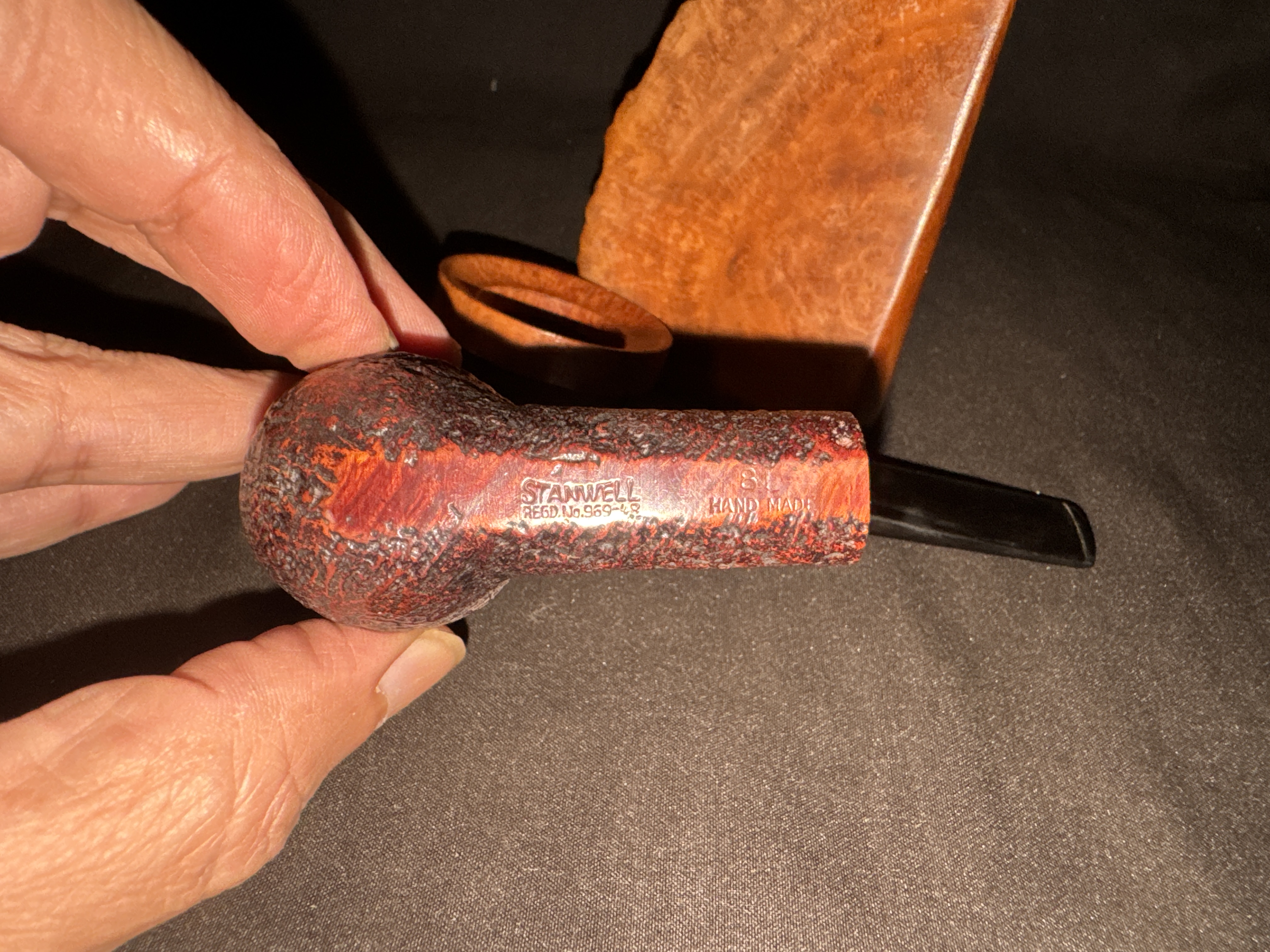 Stanwell Handmade (81) Billiard Sandblast Straight Stem Estate Pipe 11