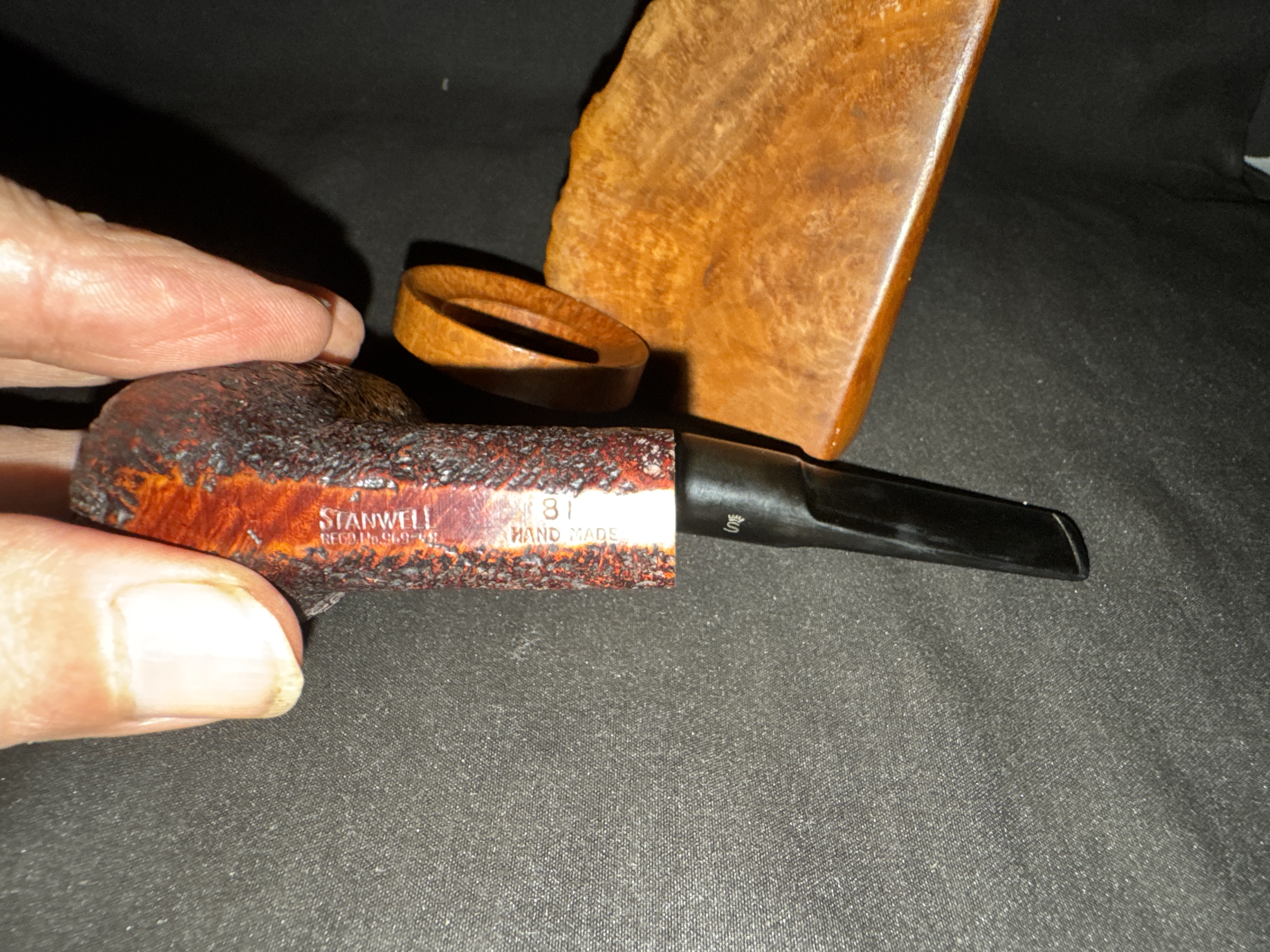 Stanwell Handmade (81) Billiard Sandblast Straight Stem Estate Pipe 12