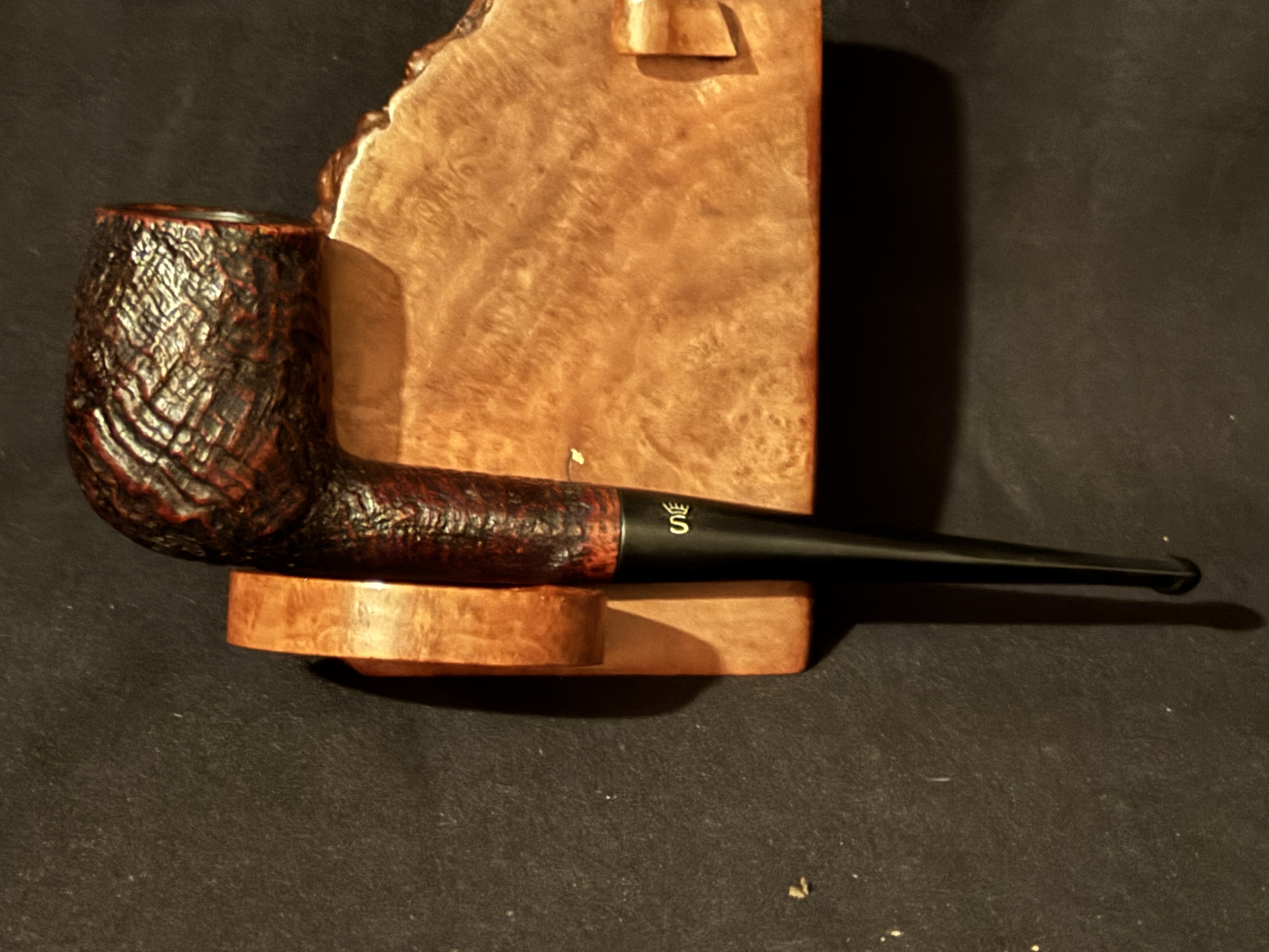 Stanwell Royal 51 Classic Sandblast Billiard - Danish Estate Pipe, Vulcanite Stem 4