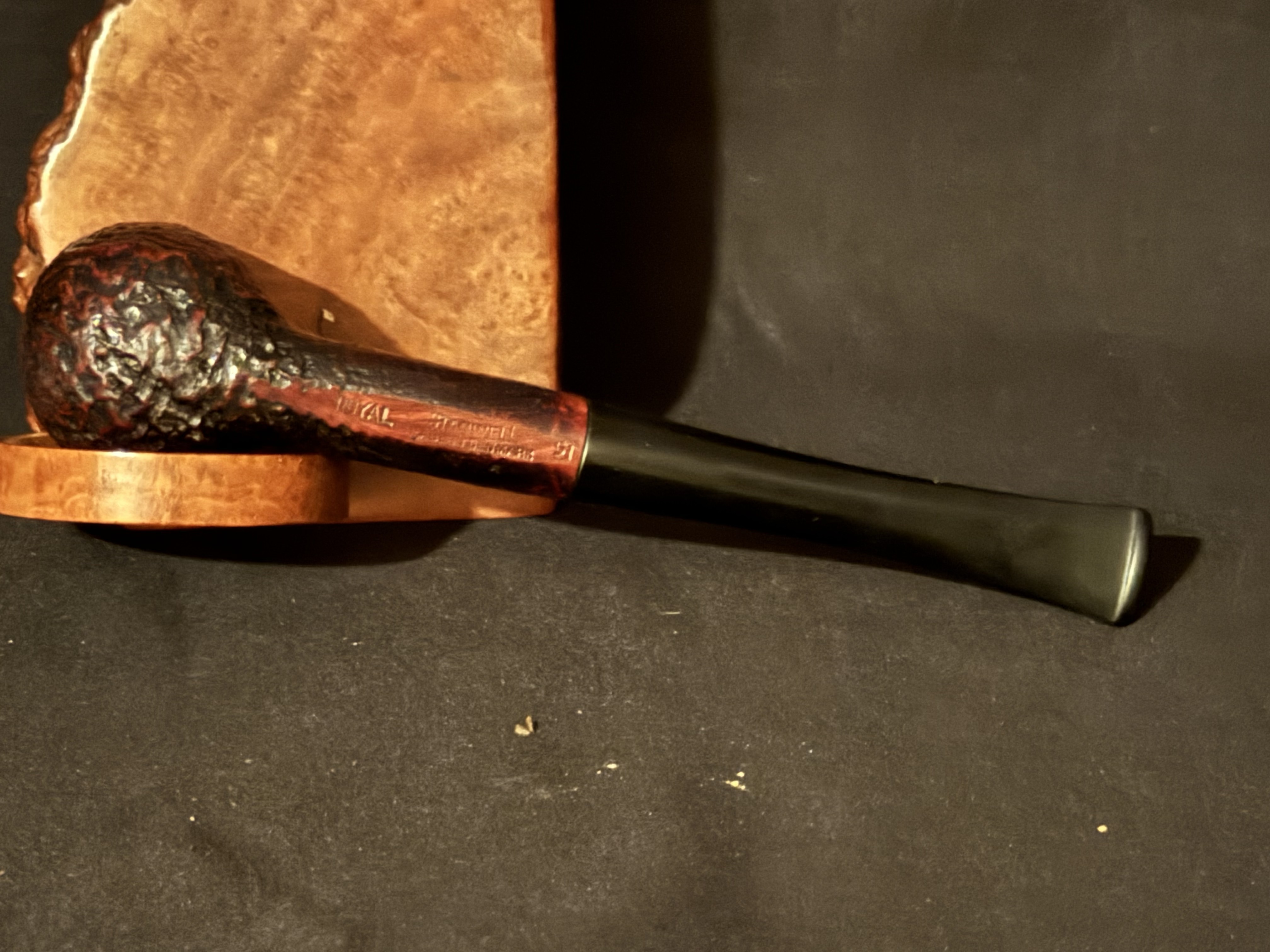 Stanwell Royal 51 Classic Sandblast Billiard - Danish Estate Pipe, Vulcanite Stem 7