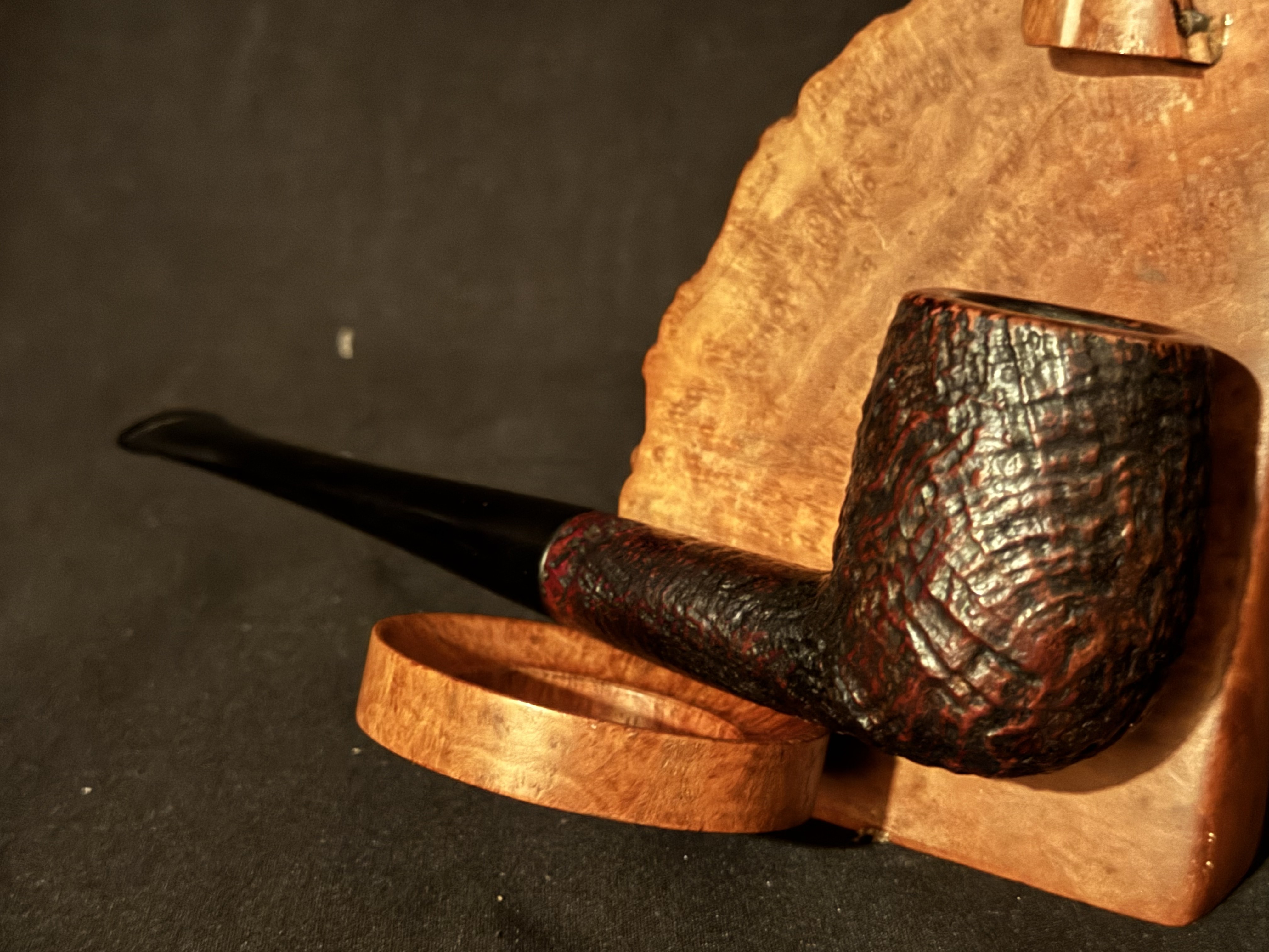 Stanwell Royal 51 Classic Sandblast Billiard - Danish Estate Pipe, Vulcanite Stem 8