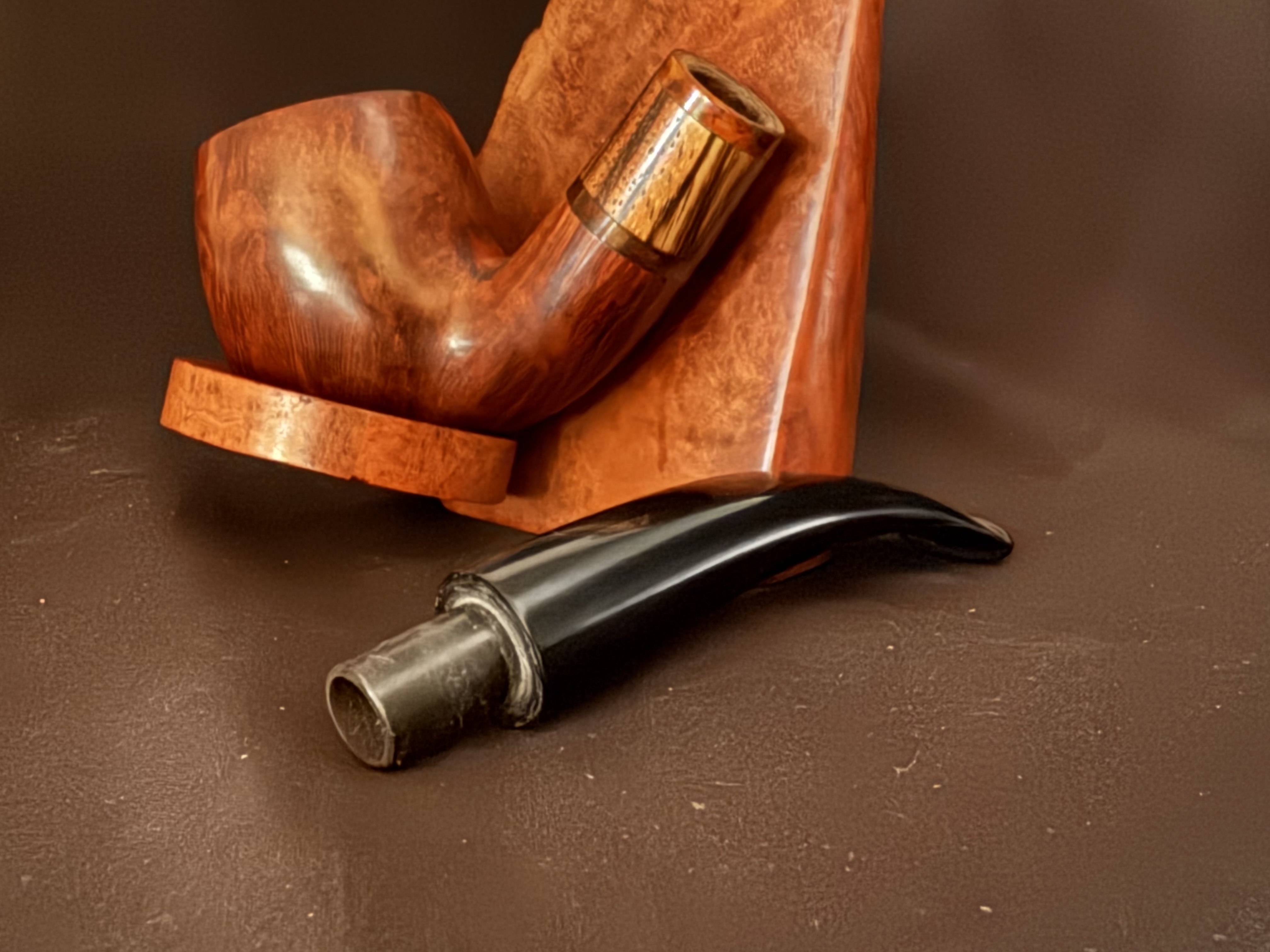 Stanwell Zebrano Smooth Bent Billiard Estate Pipe, Vulcanite Tapered Saddle Stem, 9mm Filter, Made in Denmark 12