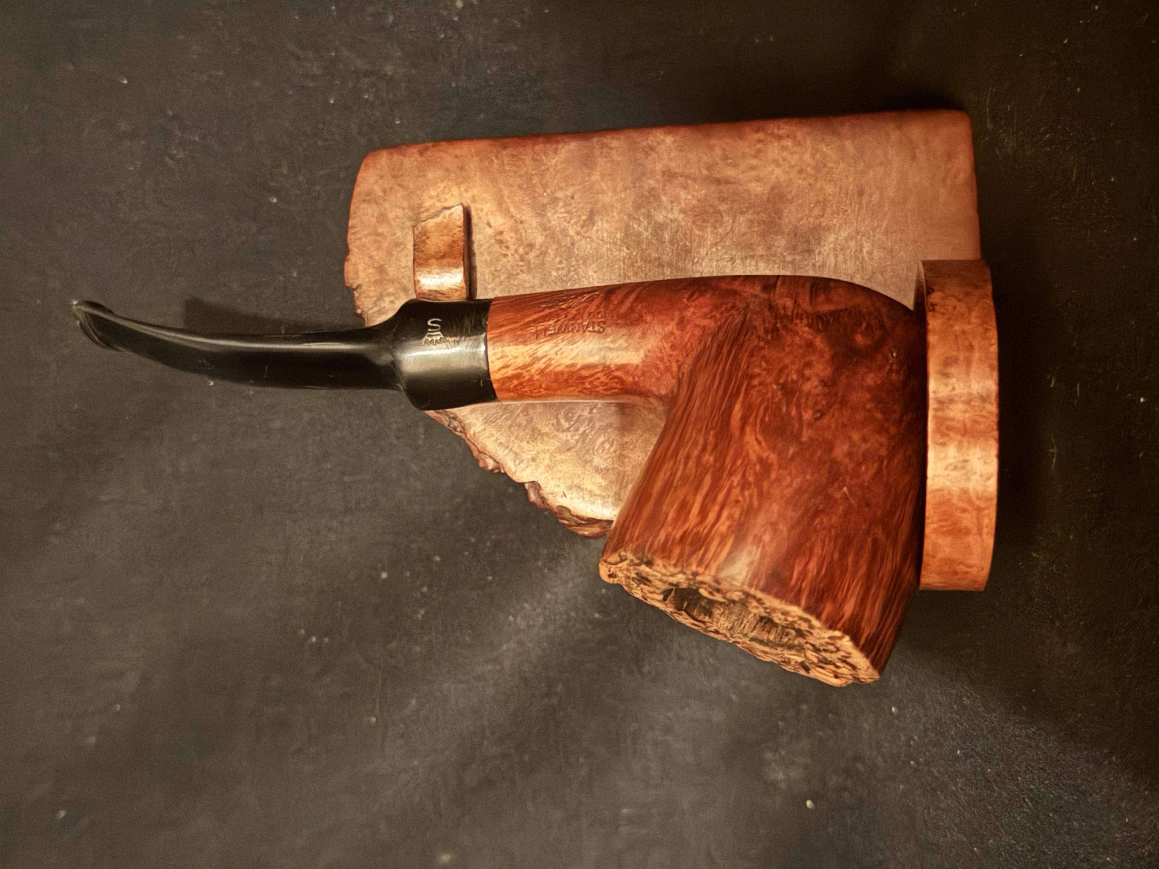 Stanwell Mat 64 Bent Dublin Plateau Rim Matte Finish Danish Estate Pipe
