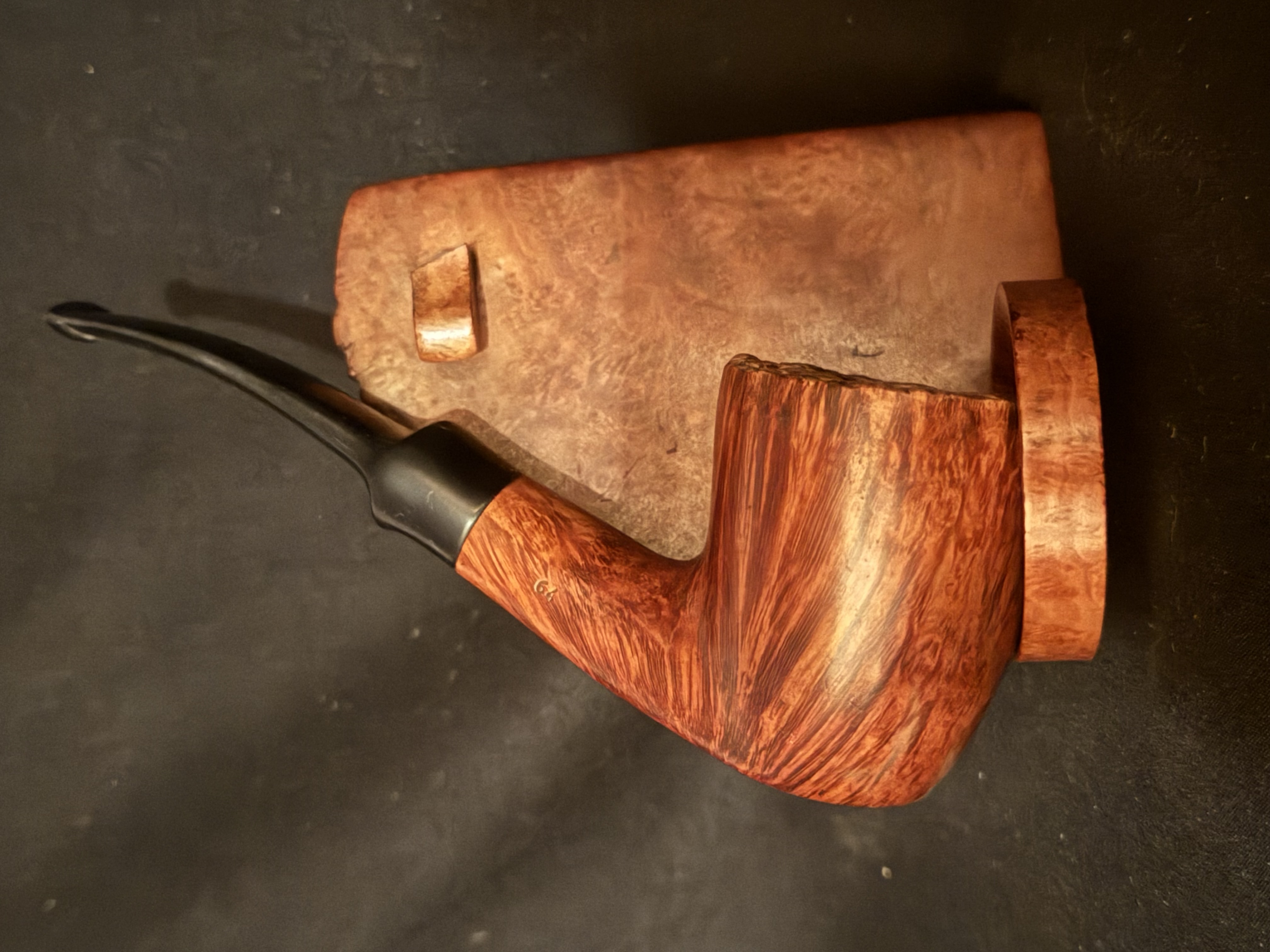 Stanwell Mat 64 Bent Dublin Plateau Rim Matte Finish Danish Estate Pipe 2