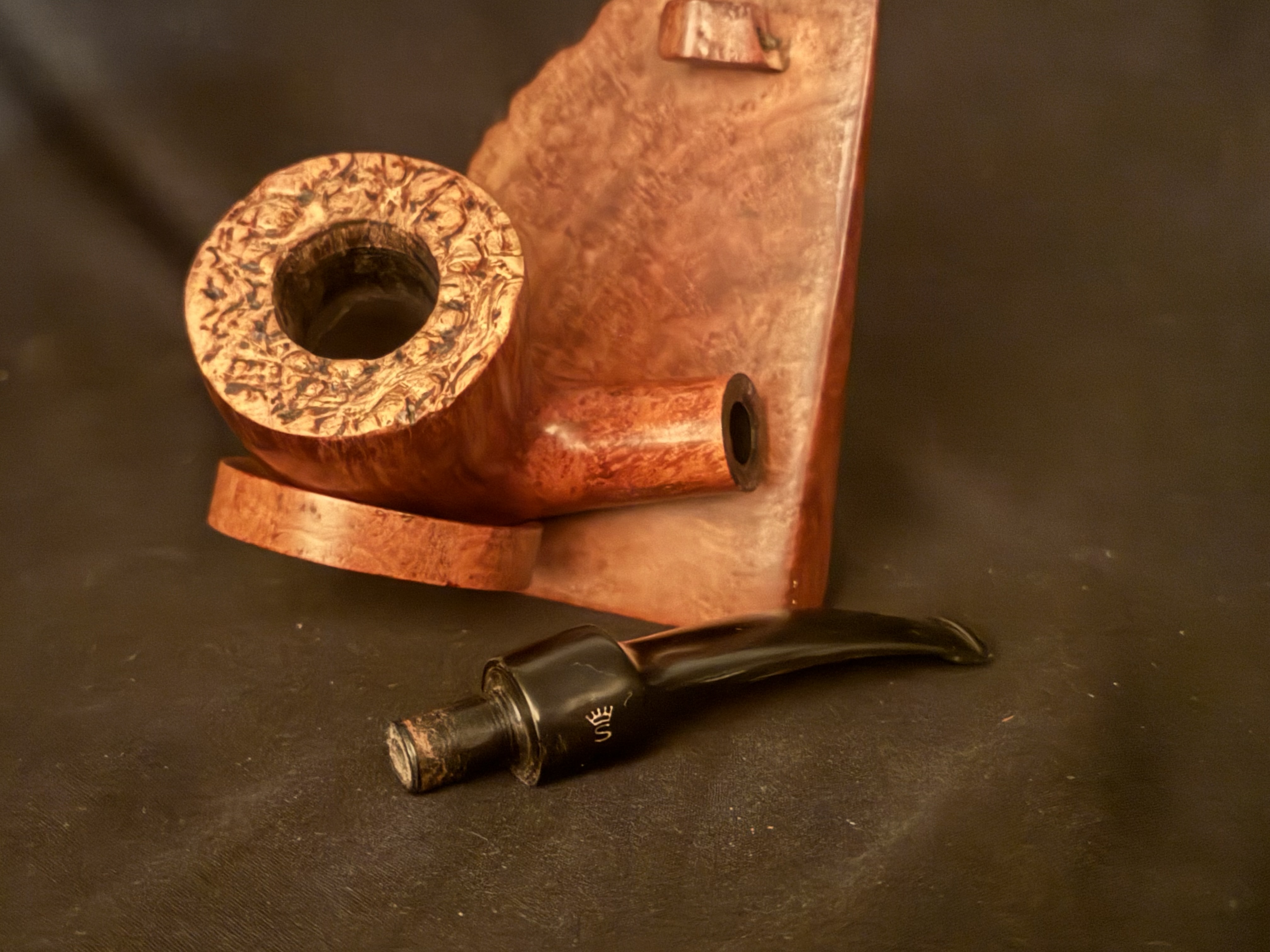 Stanwell Mat 64 Bent Dublin Plateau Rim Matte Finish Danish Estate Pipe 10
